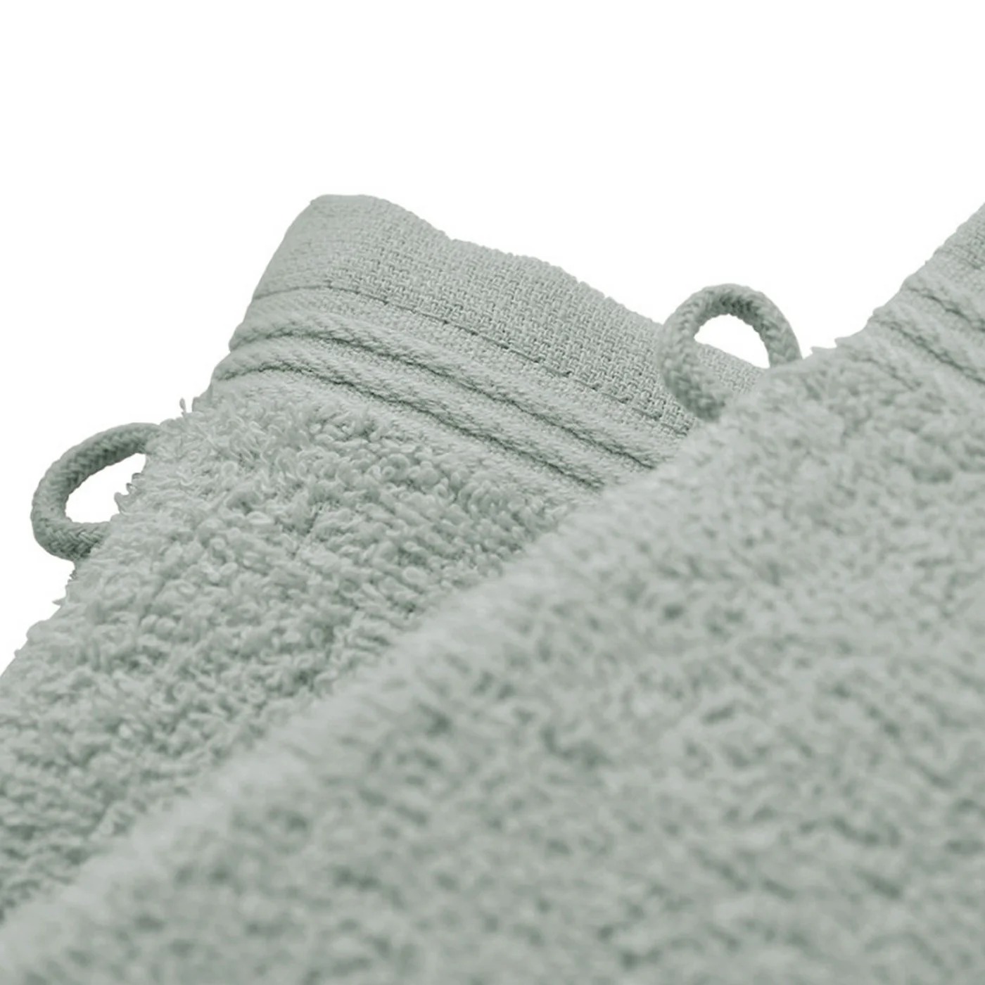 Lot De 2 Gants De Toilette "Spa" - 100% Coton - Celadon - Image 3