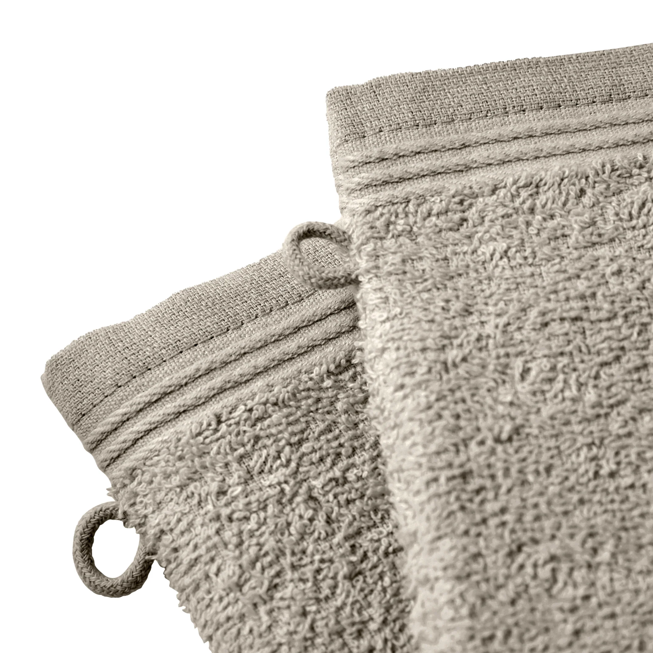 Lot De 2 Gants De Toilette "Spa" - 100% Coton - Sable - Image 3