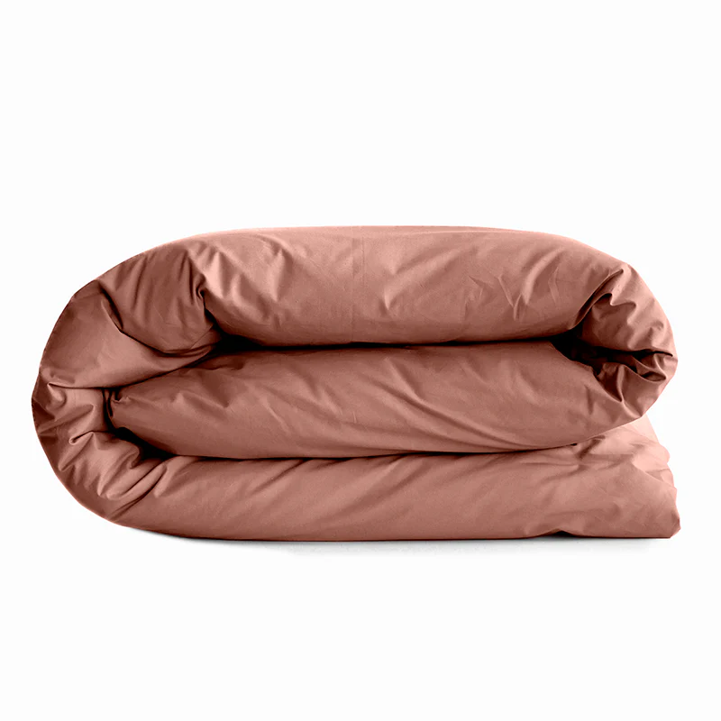 Housse De Couette - 100% Coton - Vieux Rose - Image 3