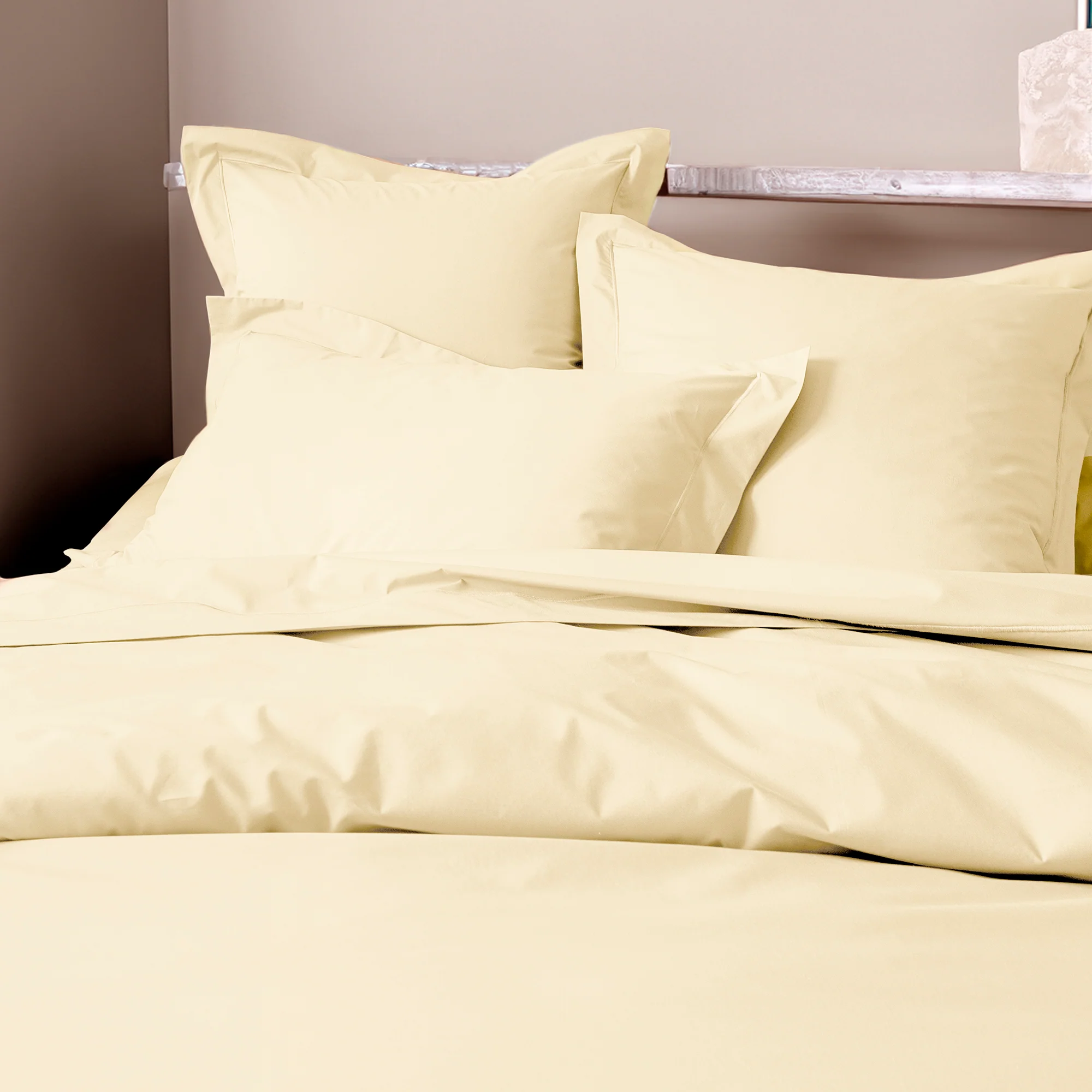 Housse De Couette - 100% Percale Coton - Ivoire - Image 2