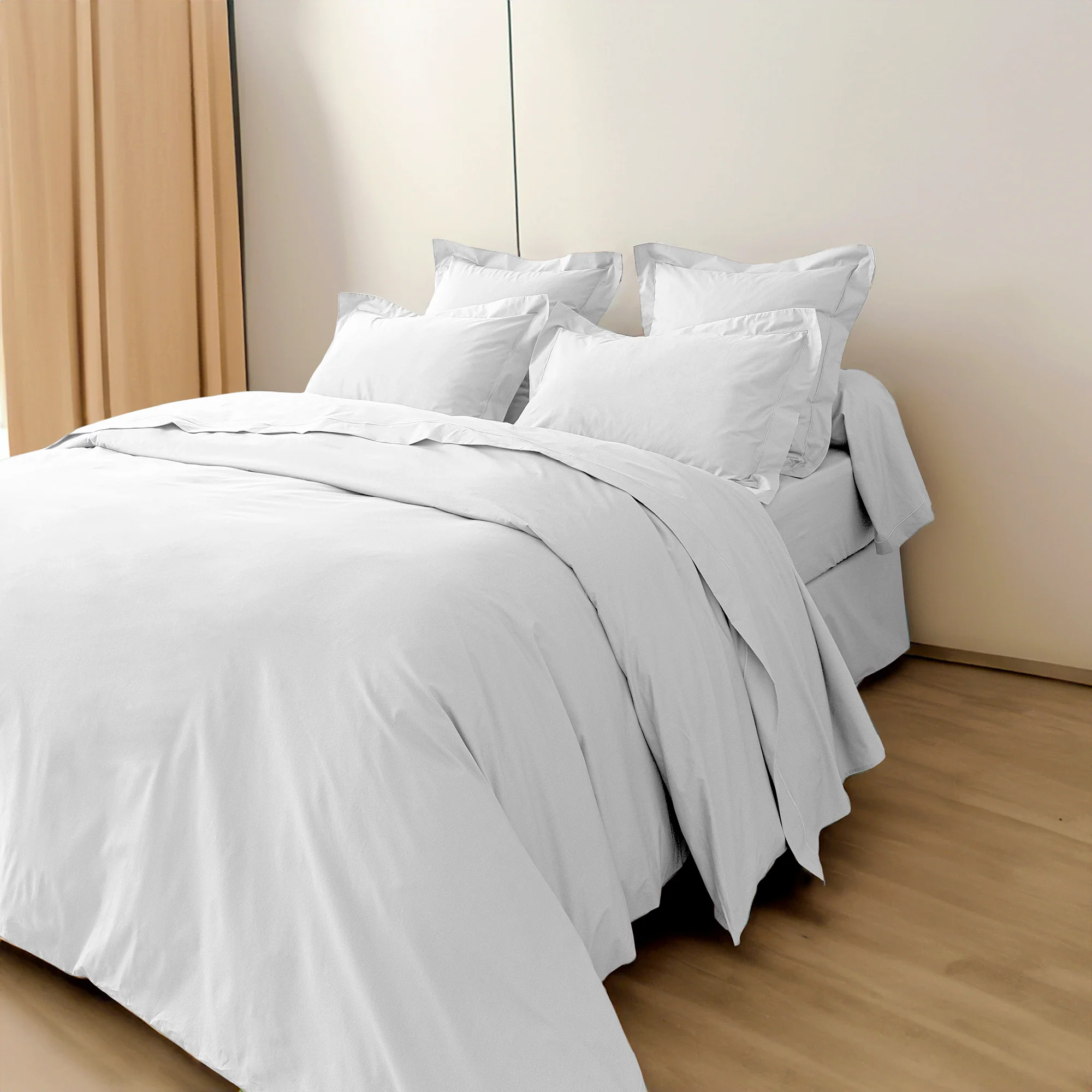 Housse De Couette - 100% Percale Coton - Neige