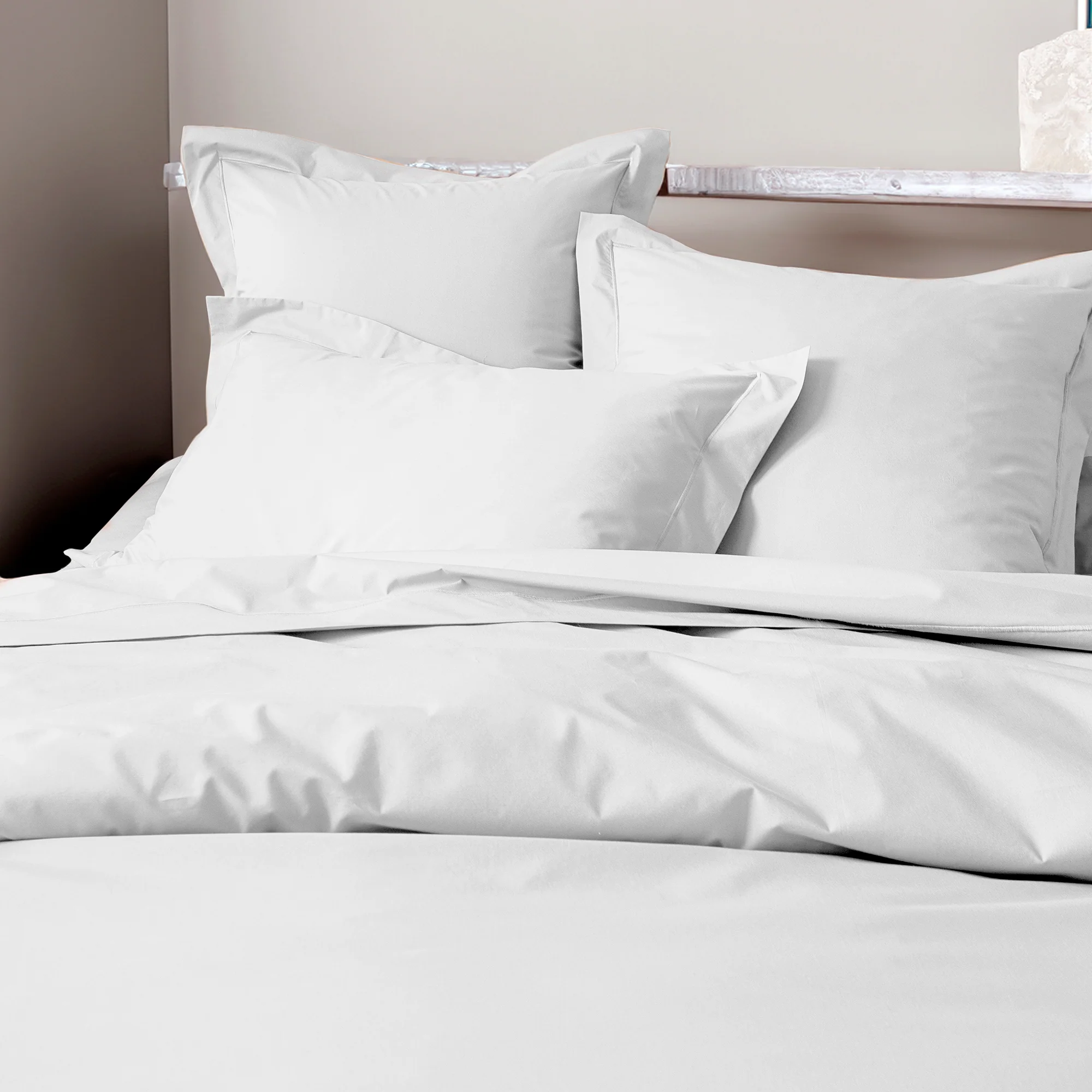 Housse De Couette - 100% Percale Coton - Neige - Image 2