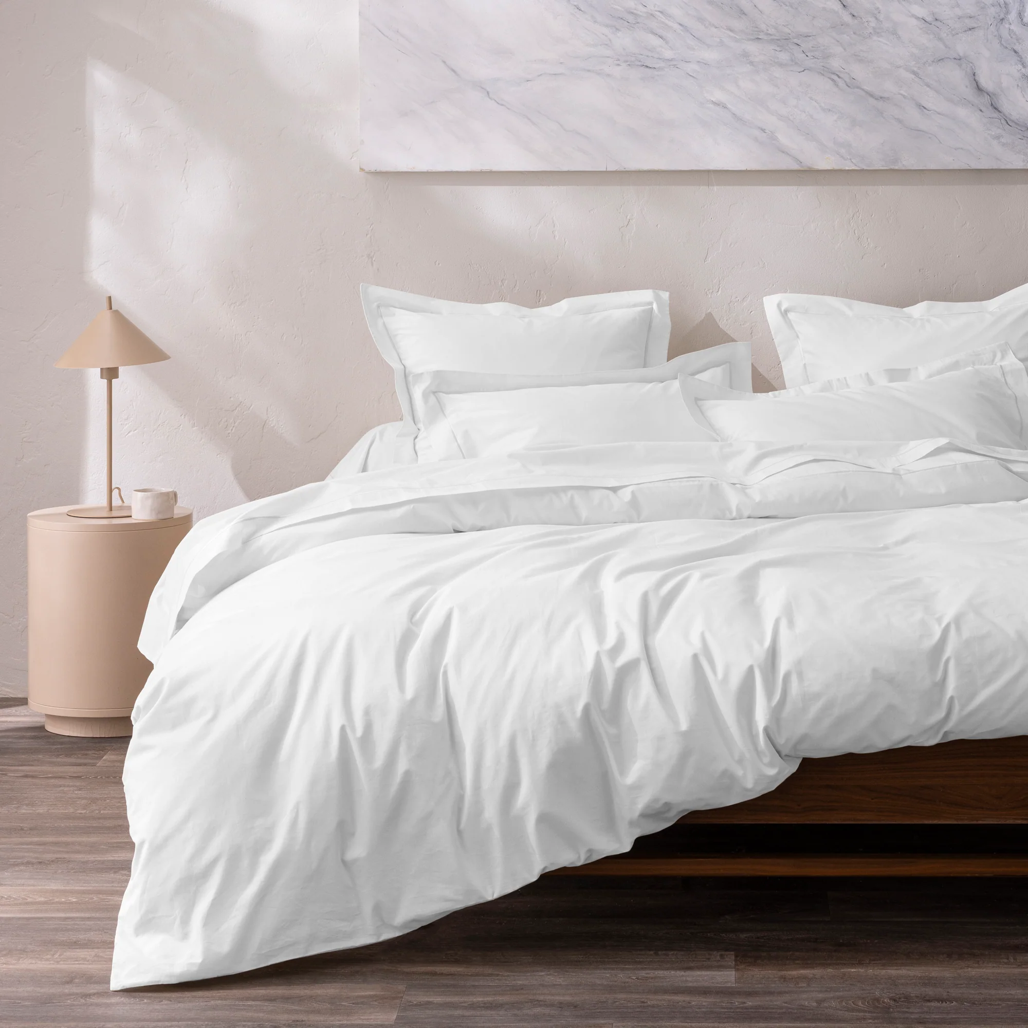 Housse De Couette - 100% Percale Coton - Neige - Image 7