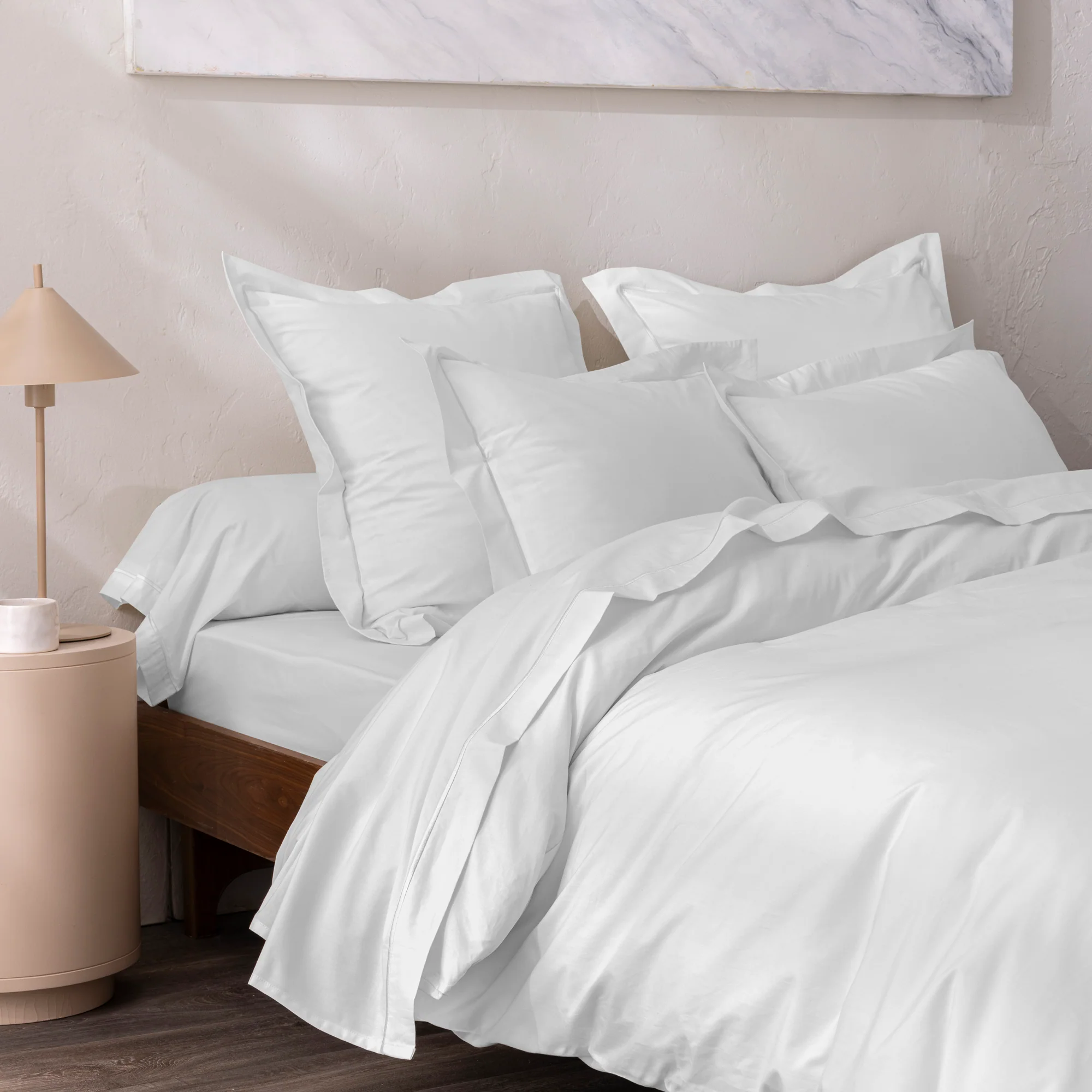 Housse De Couette - 100% Percale Coton - Neige - Image 8