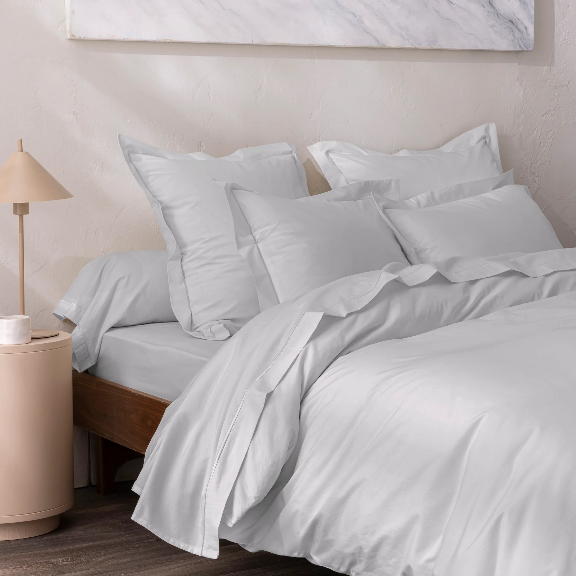 Housse De Couette - 100% Percale Coton - Perle - Image 11