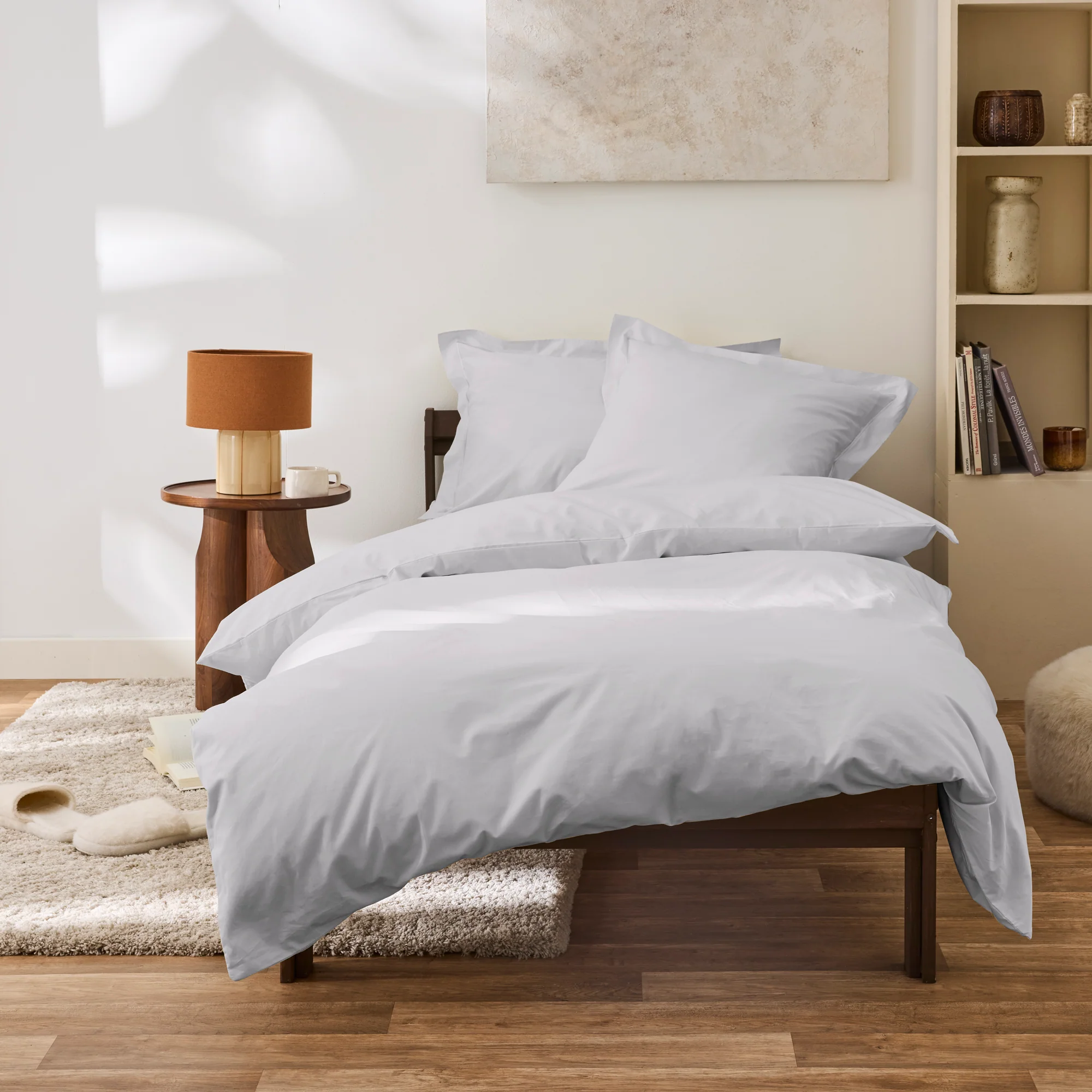 Housse De Couette - 100% Percale Coton - Perle - Image 4
