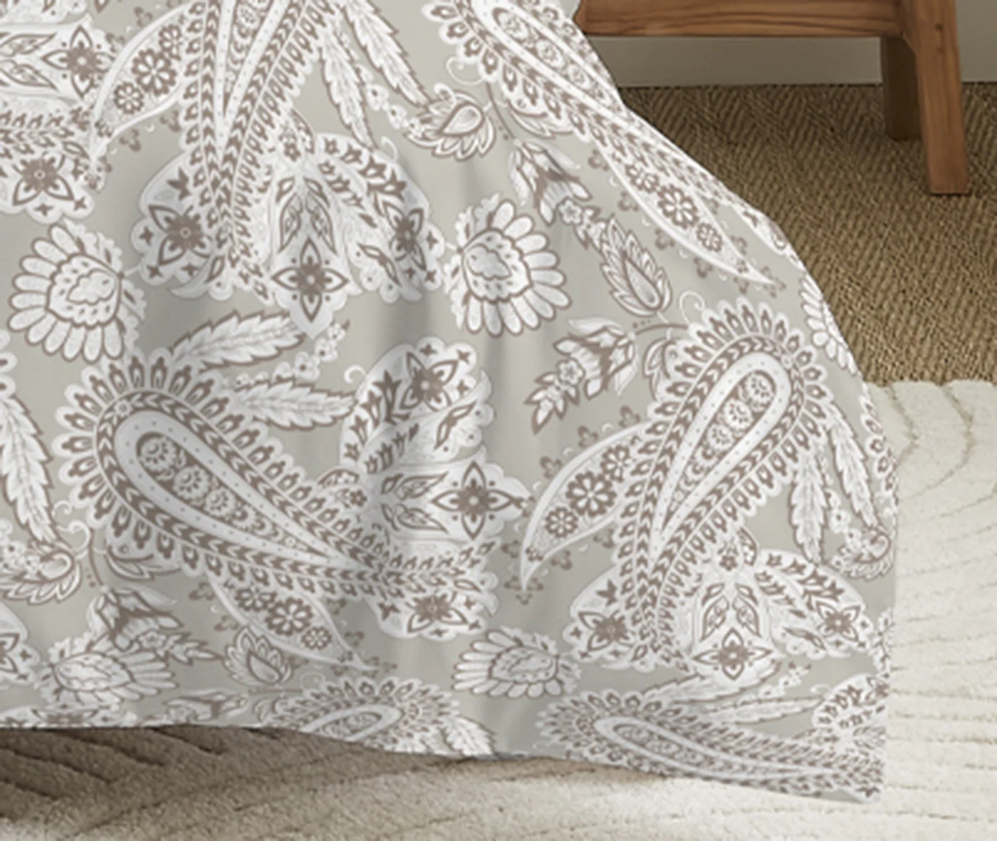 Pack Complet Imprimé (Housse De Couette + Taie(s) + Drap Housse) - 100% Coton 57 Fils - Cashemire Naturel - Image 4