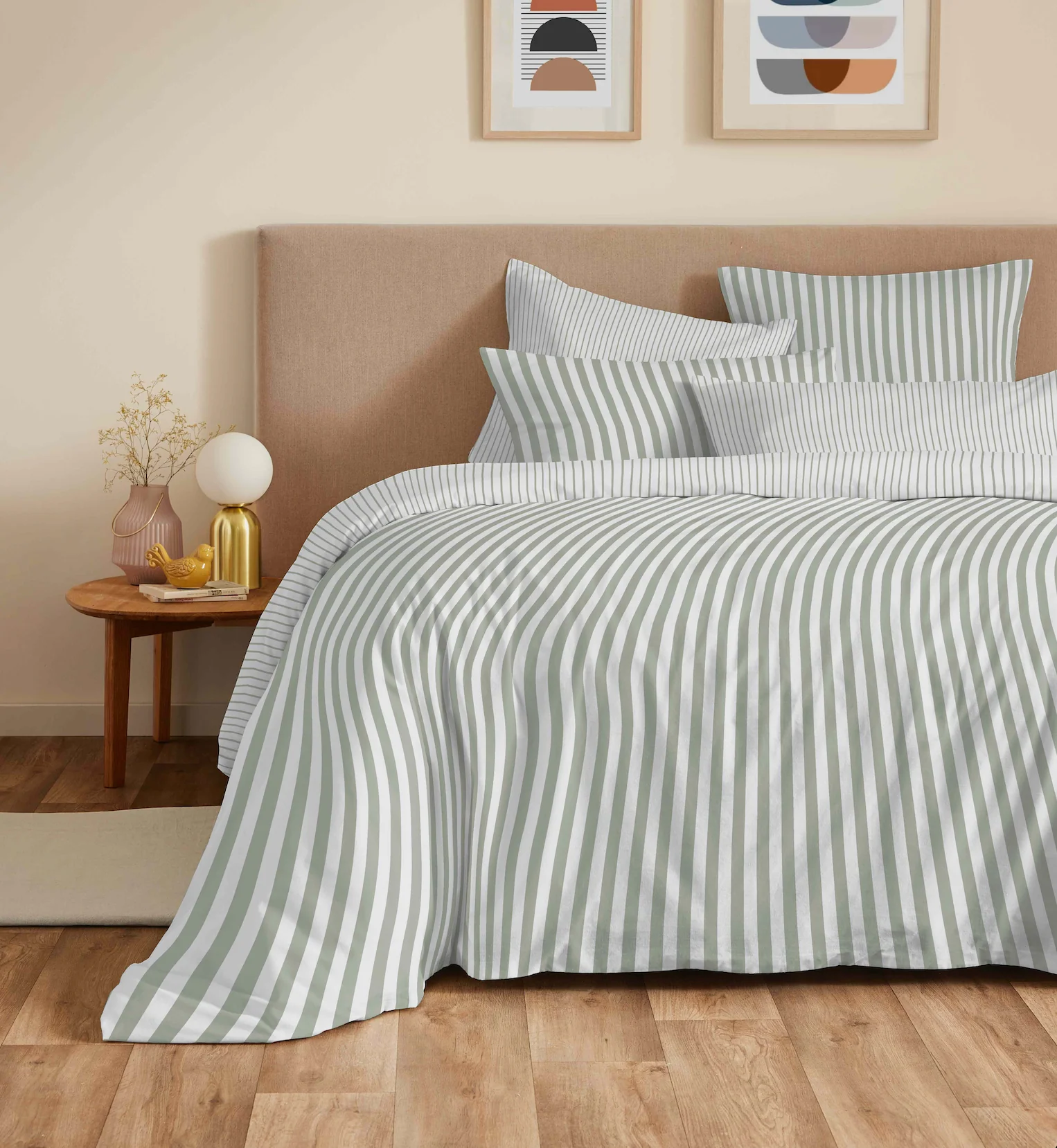 Pack Housse De Couette - 100% Coton - Palerme Eucalyptus