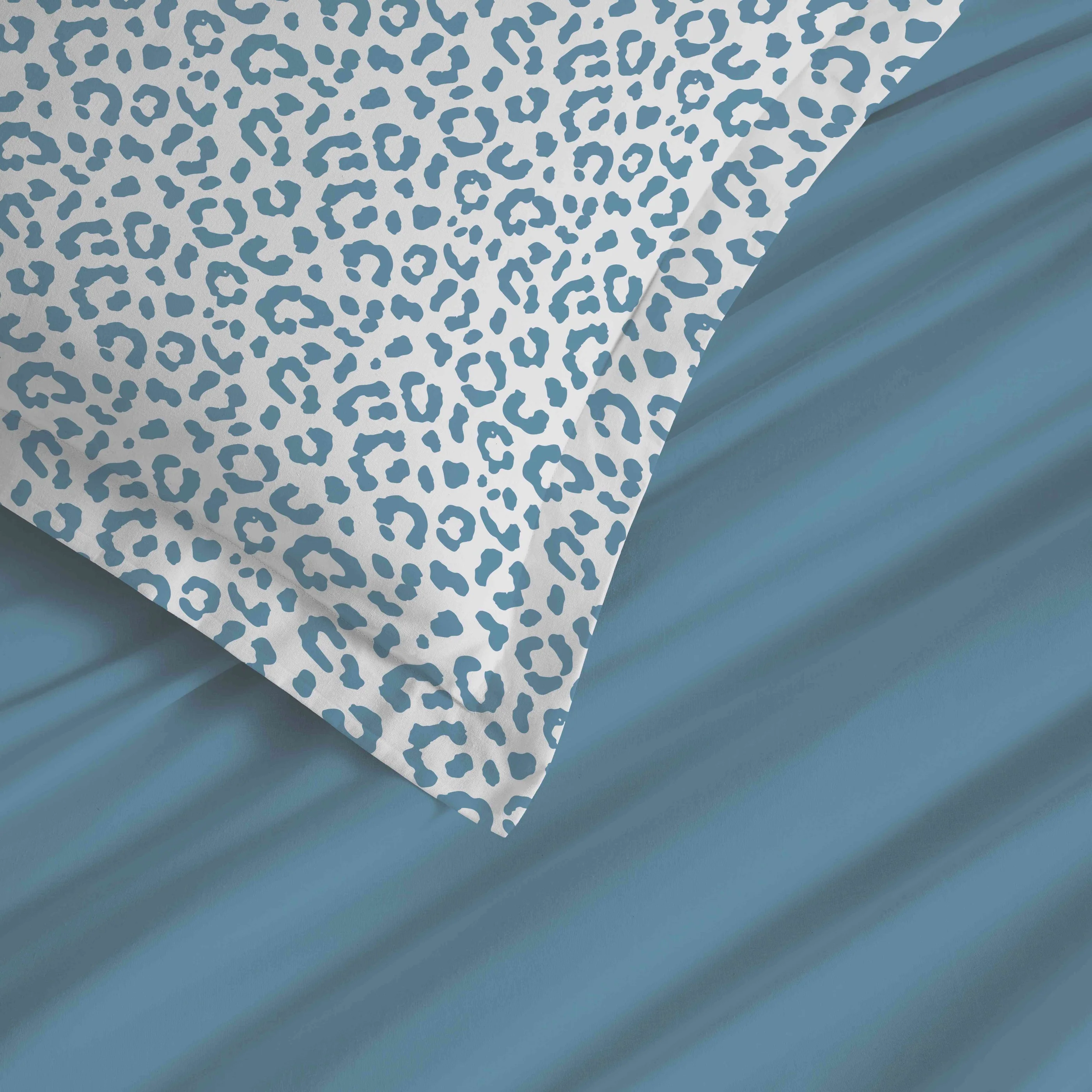 Parure De Draps 4 Pièces Pour Lit - 100% Coton - Diana Bleu - Image 3