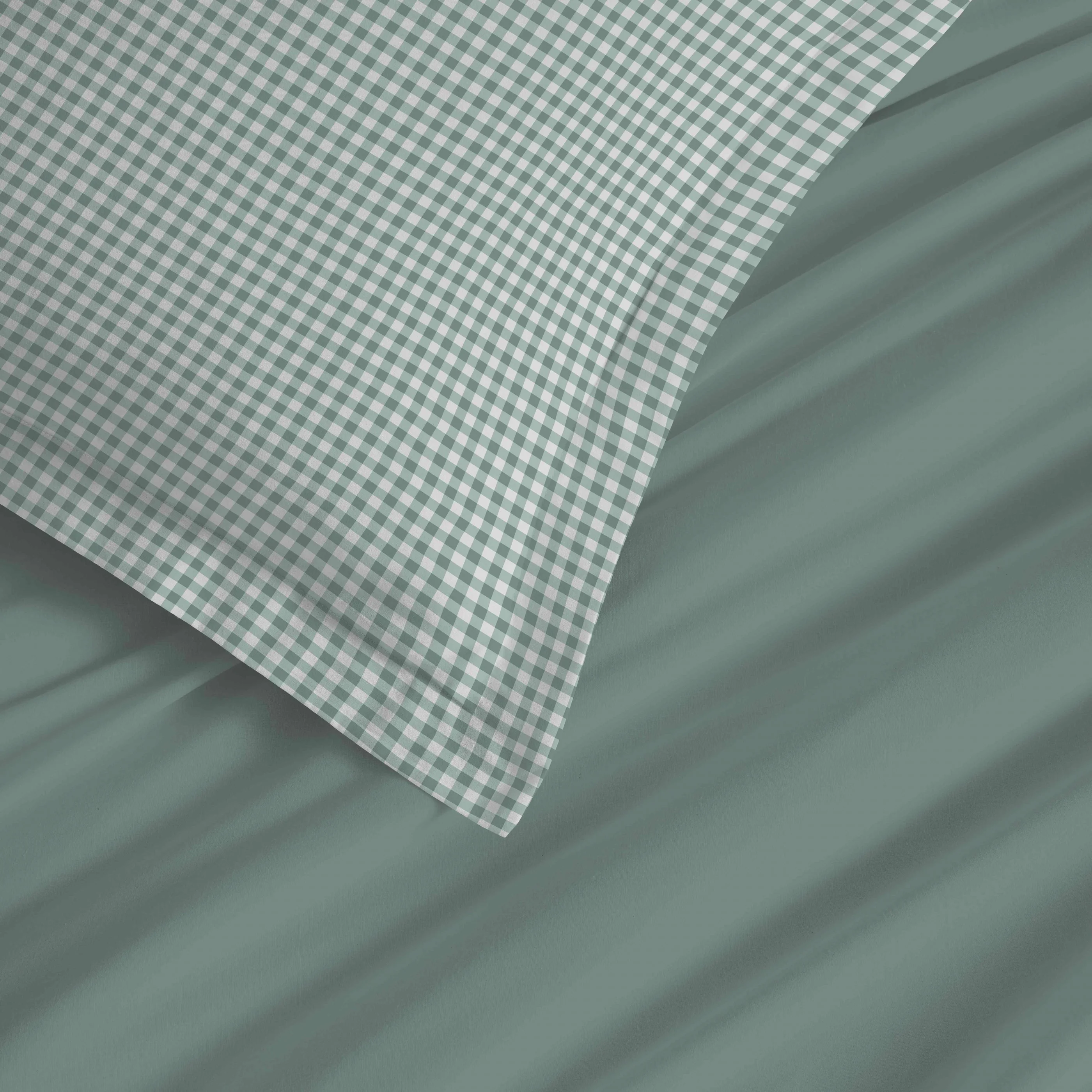 Parure De Draps 4 Pièces Pour Lit - 100% Coton - Gabrielle Sauge - Image 3