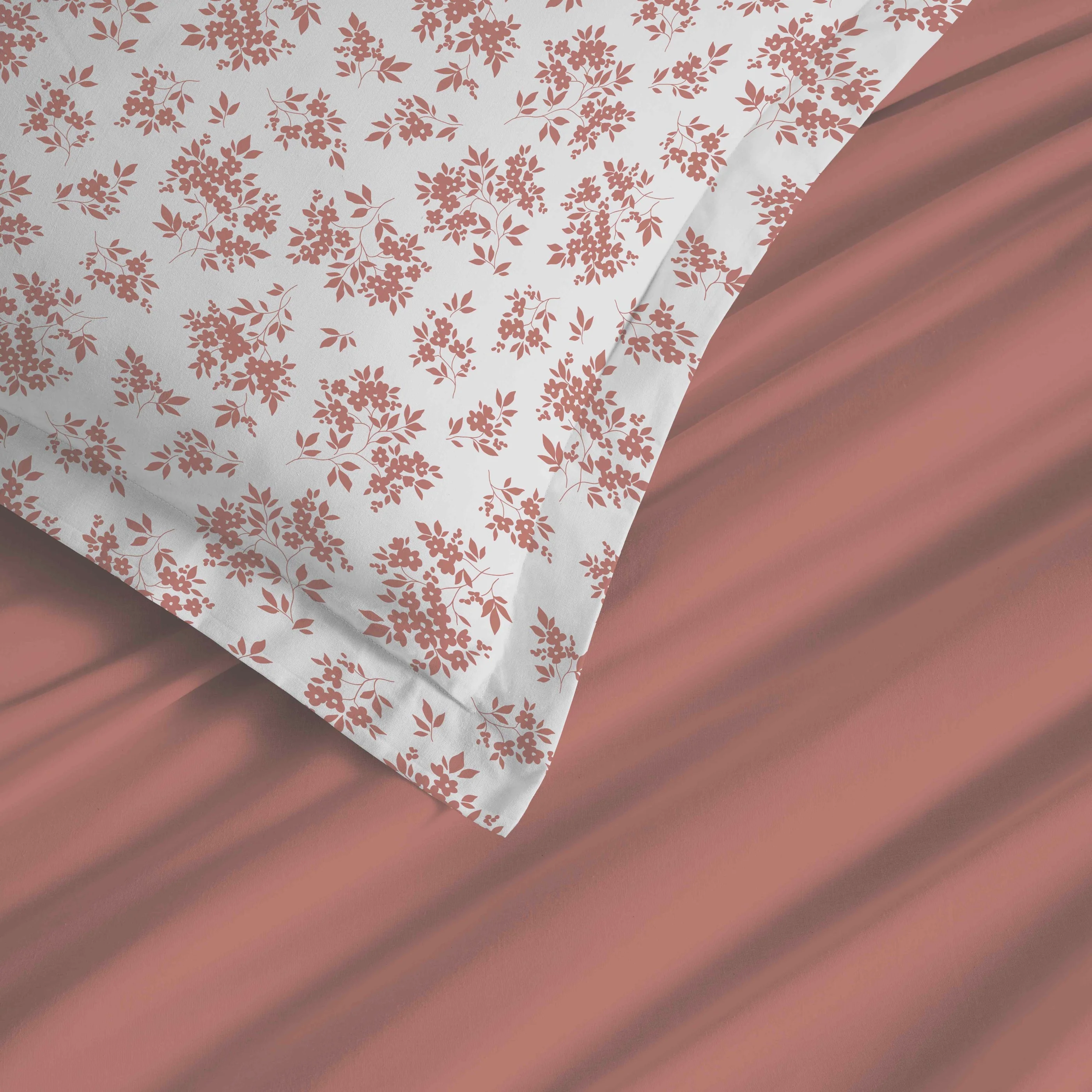 Parure De Draps 4 Pièces Pour Lit Grande Largeur - 100% Coton - Eloise Abricot - Image 3