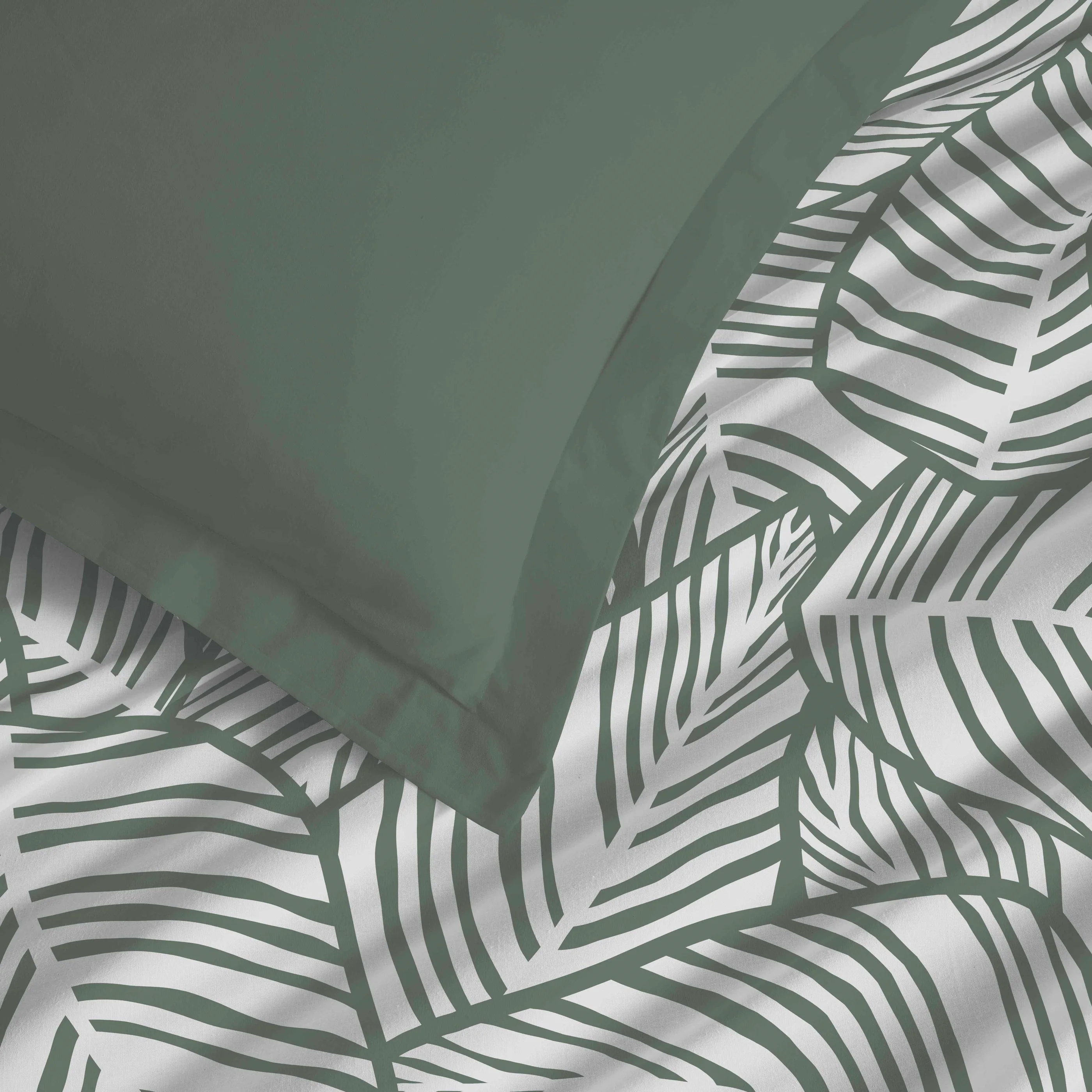 Parure De Draps 4 Pièces Pour Lit Grande Largeur - 100% Coton - Fira Romarin - Image 4