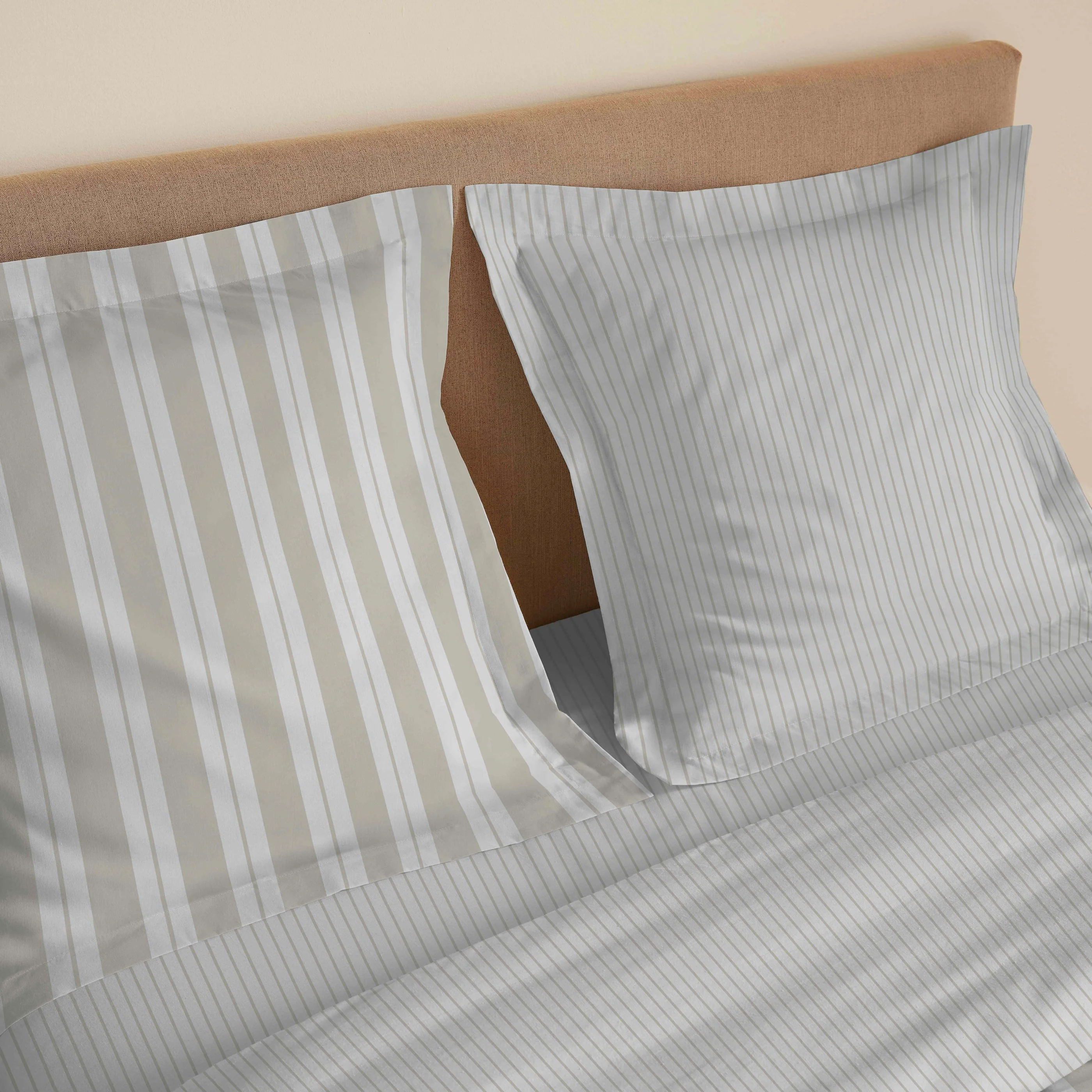 Parure De Draps 4 Pièces Pour Lit Grande Largeur - 100% Coton - Florence Naturel - Image 2