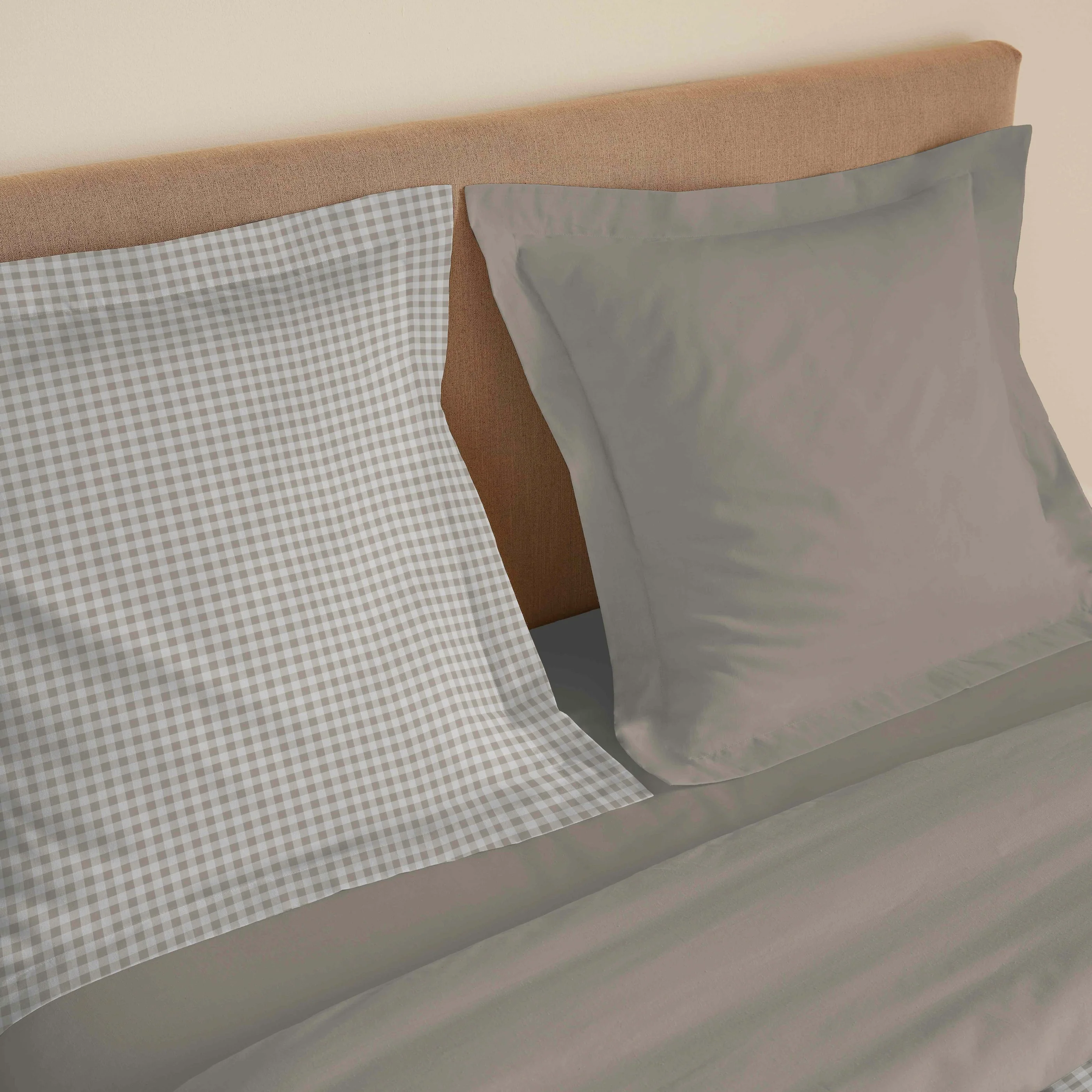 Parure De Draps 4 Pièces Pour Lit Grande Largeur - 100% Coton - Gabrielle Naturel - Image 2