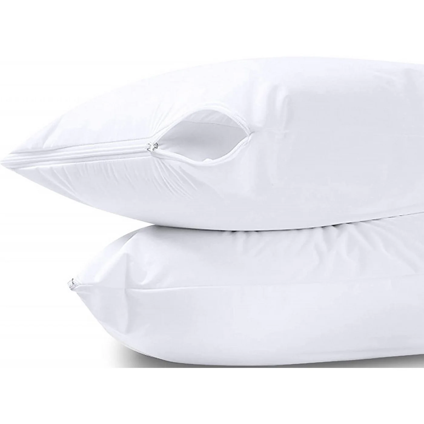 Lot De 2 Protèges Oreiller - Éponge Imperméable Anti-Acariens - Blanc - Image 6