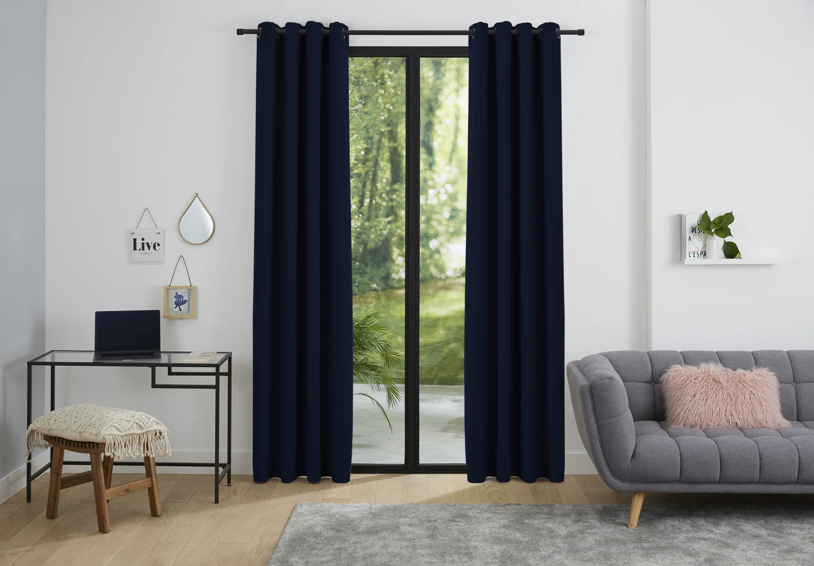 Rideaux Occultants - 100% Polyester - Bleu Nuit - Image 4