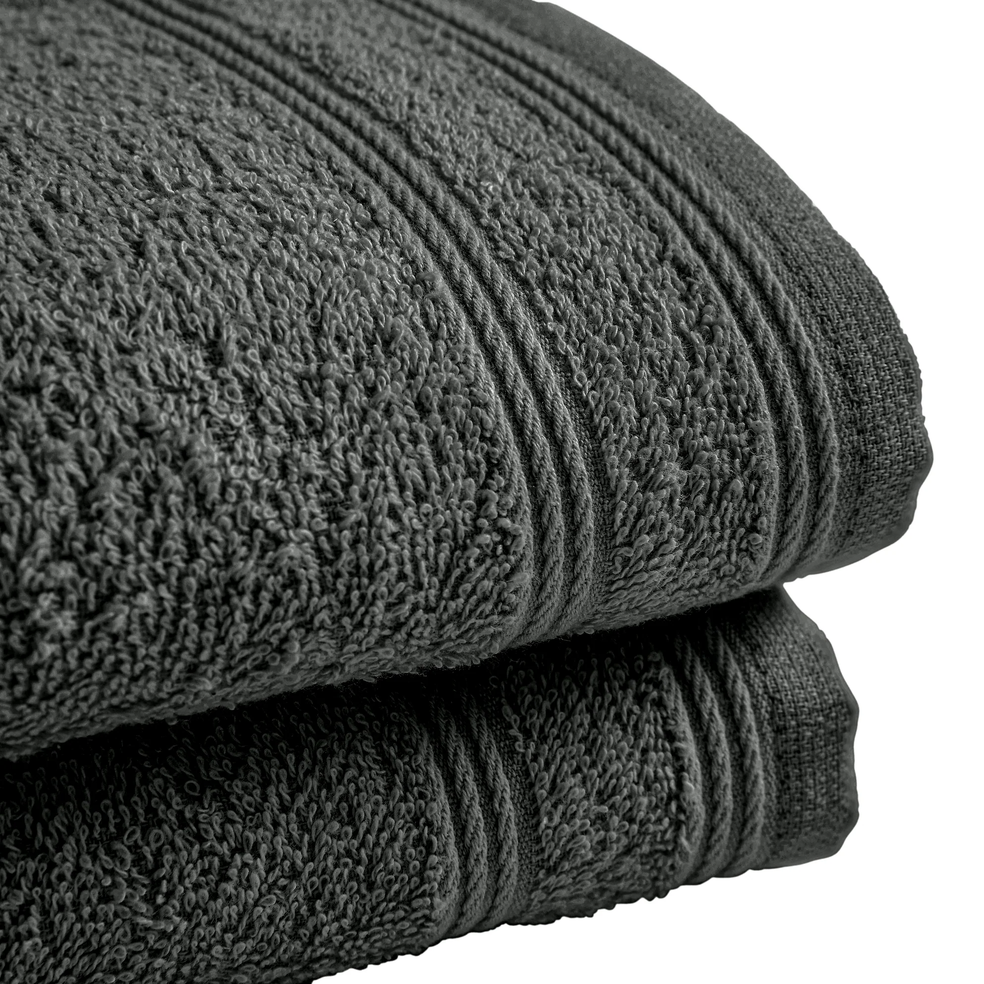 Serviettes Invité "Spa" - 100% Coton - Ardoise - Image 4