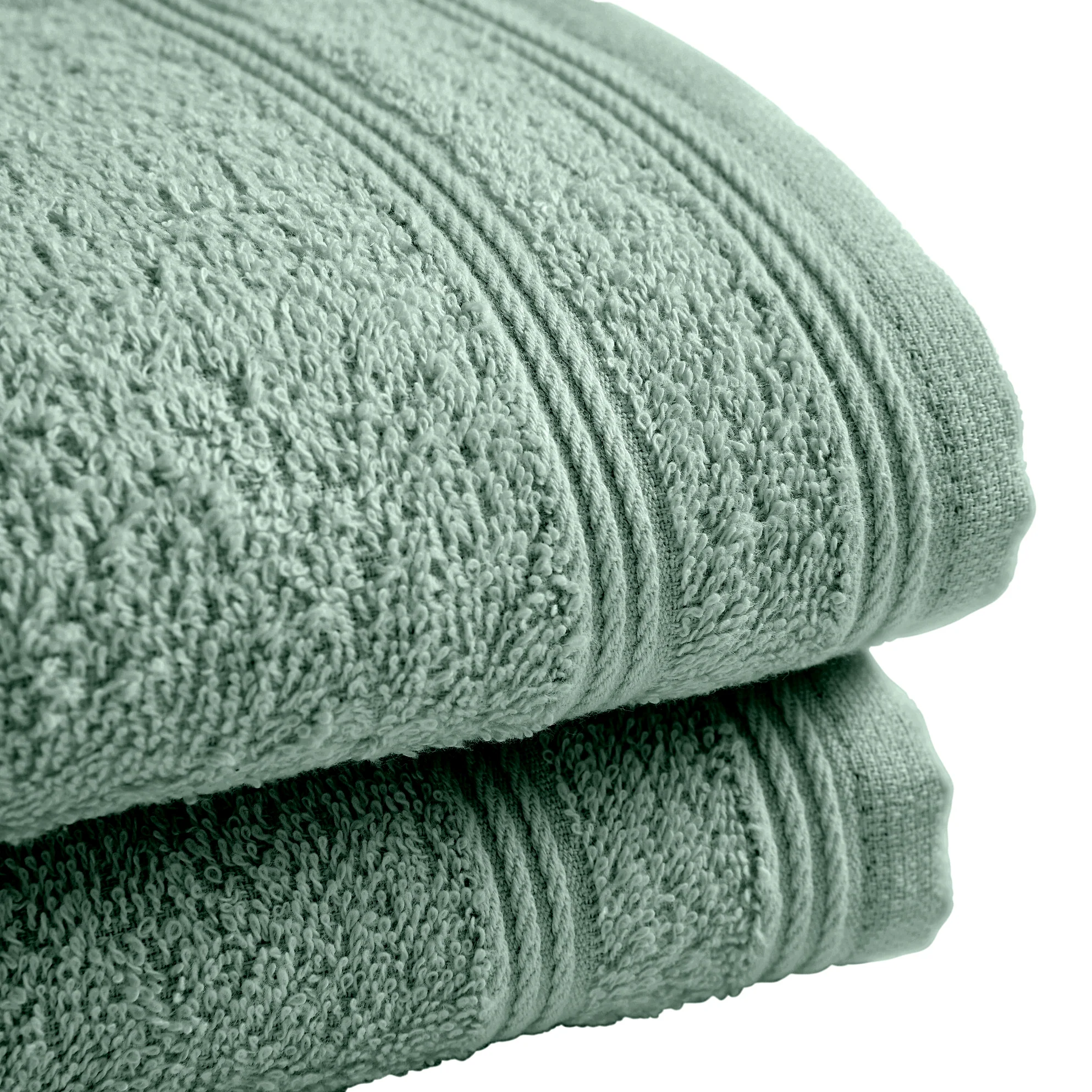 Serviettes Invité "Spa" - 100% Coton - Menthe - Image 4