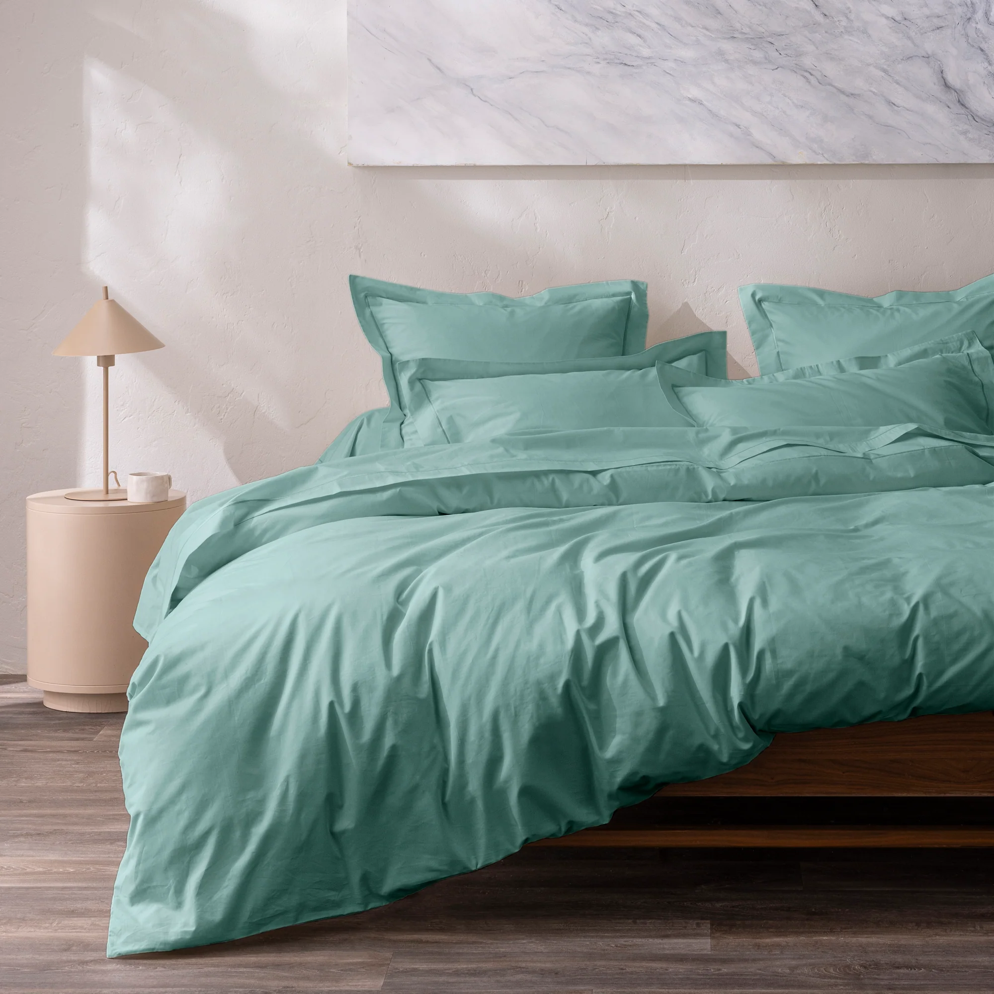 Taie D'Oreiller - 100% Percale Coton - Celadon - Image 8