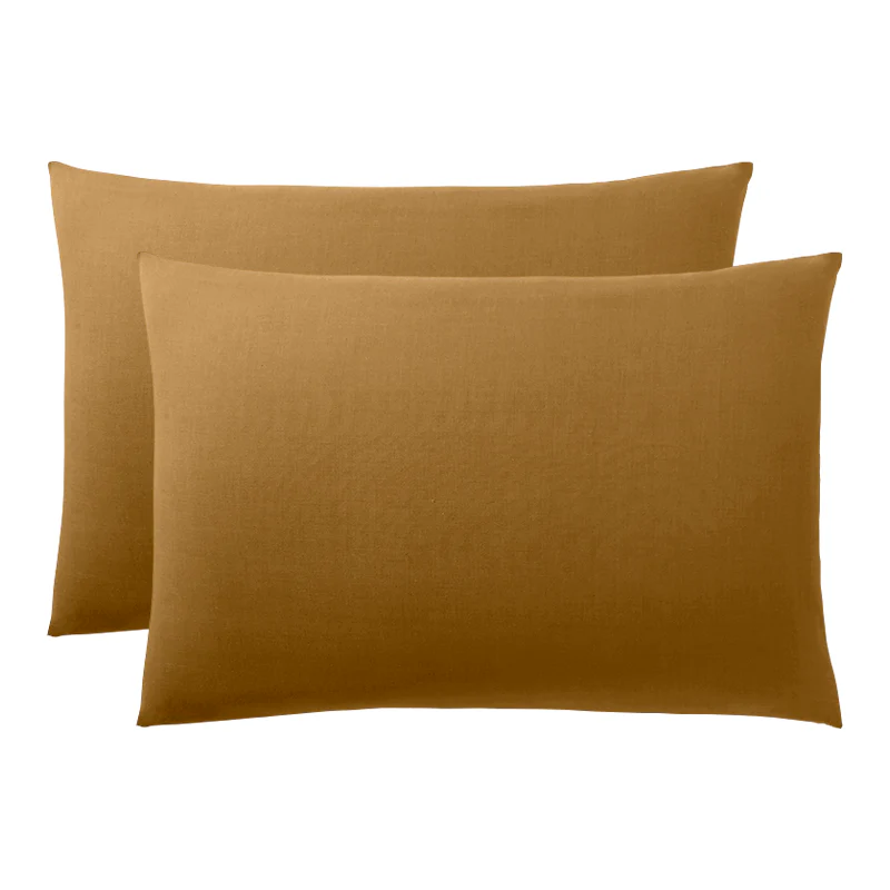 Taie D'Oreiller - 100% Coton - Caramel - Image 2