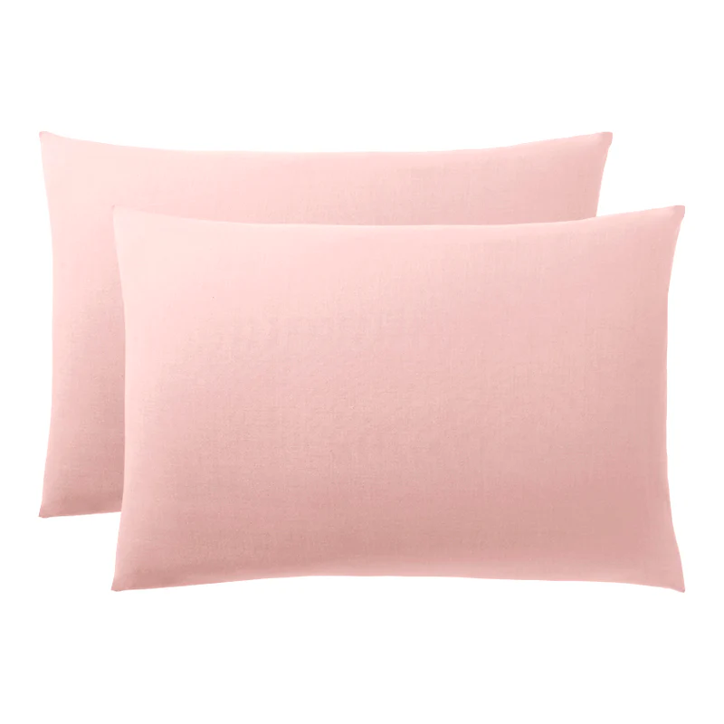 Taie D'Oreiller - 100% Coton - Rose Dragee - Image 2