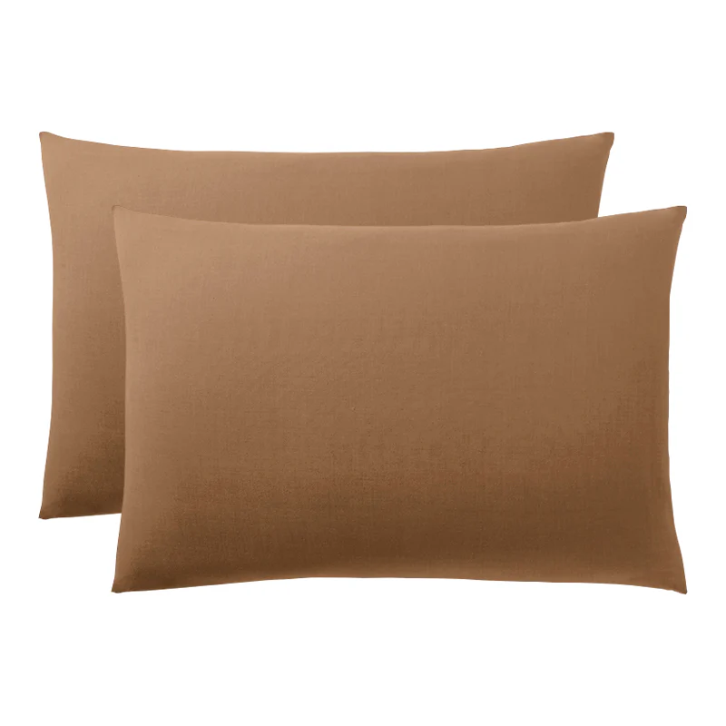 Taie D'Oreiller - 100% Coton - Taupe - Image 4