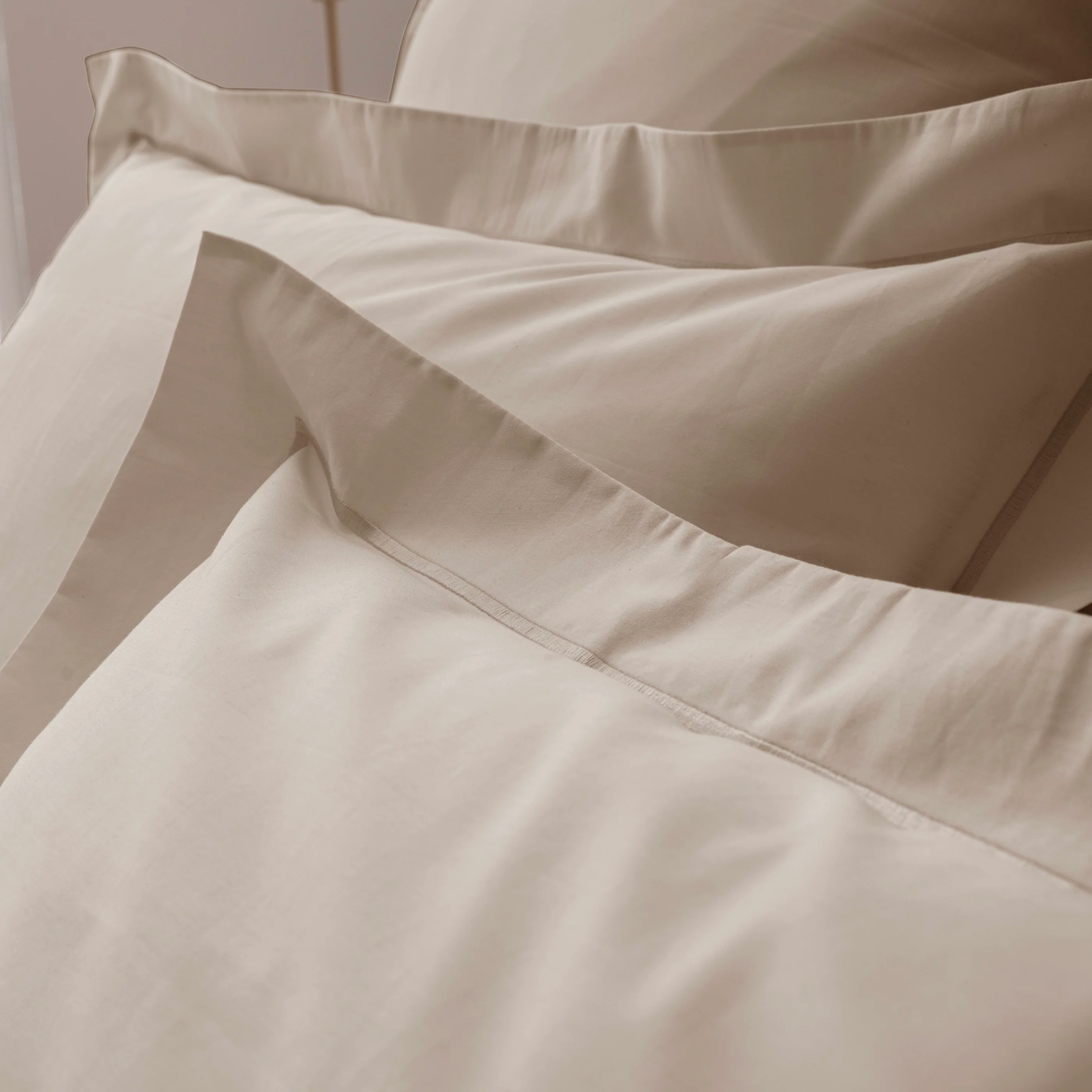 Taie D'Oreiller Percale Pur Coton Peigné Longues Fibres - Lin - Image 7