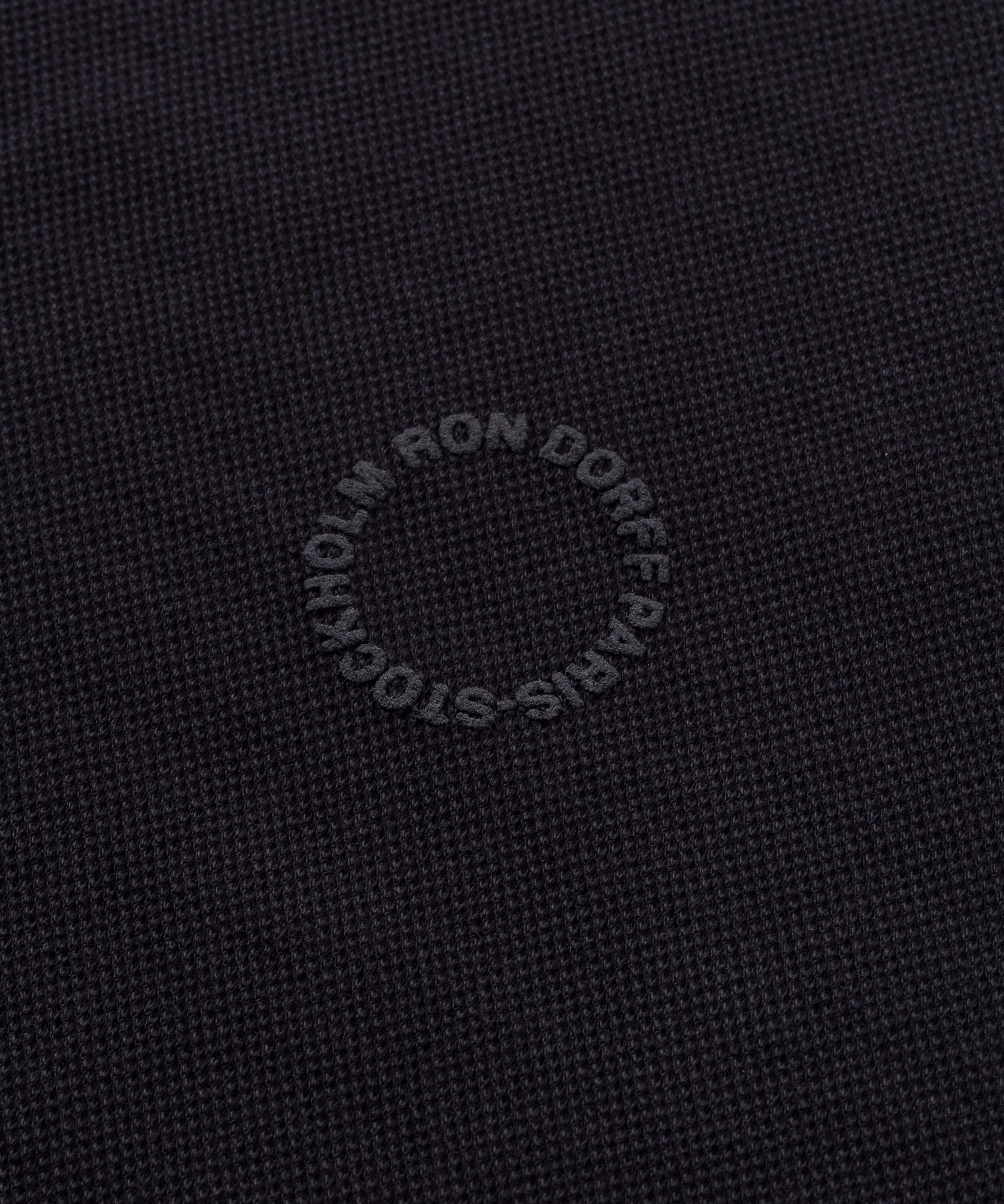 Sweatshirt Cotton Piqué Sleeveless W. Piping - Black - Image 4