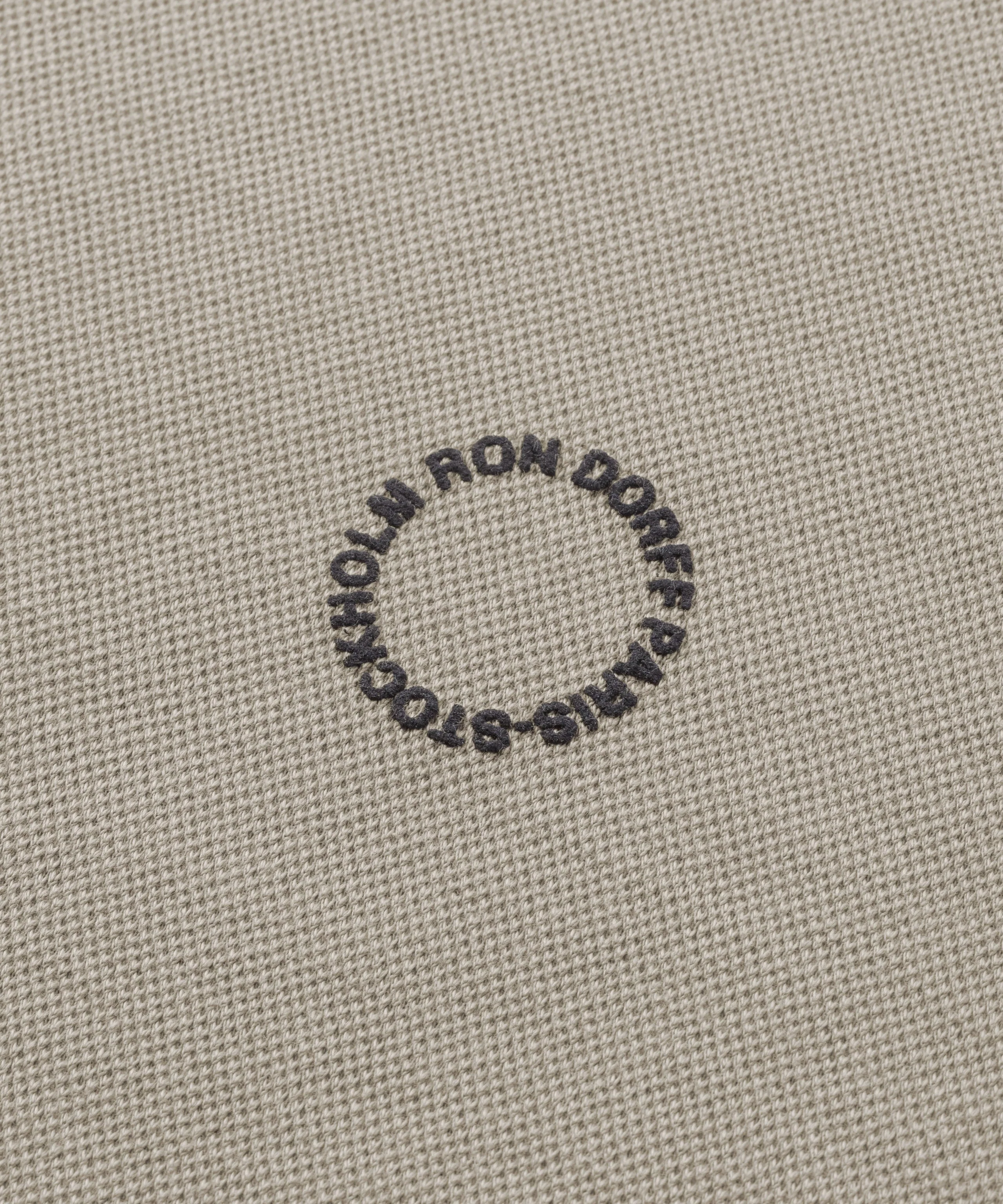 Sweatshirt Cotton Piqué W. Piping - Dusty Beige - Image 4