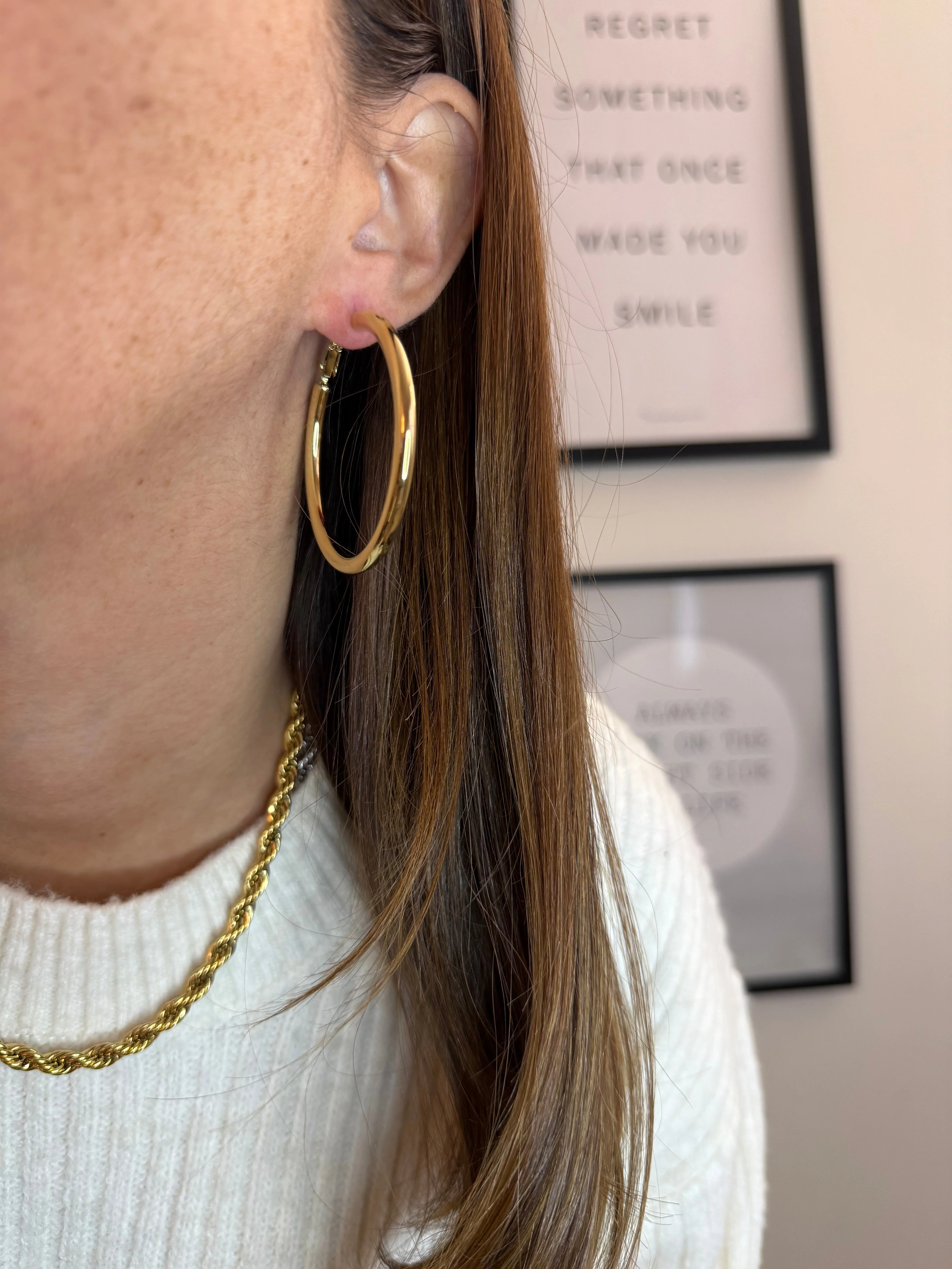 Boucles D'Oreilles Creolia - Doré Ou Argent - Image 3