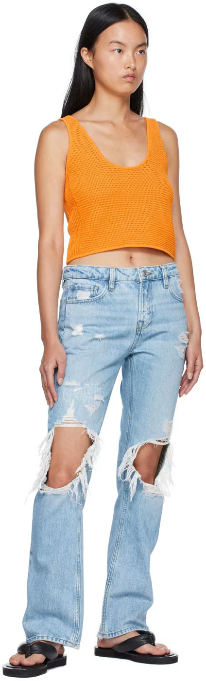 Top Crochet Tank - Kumquat