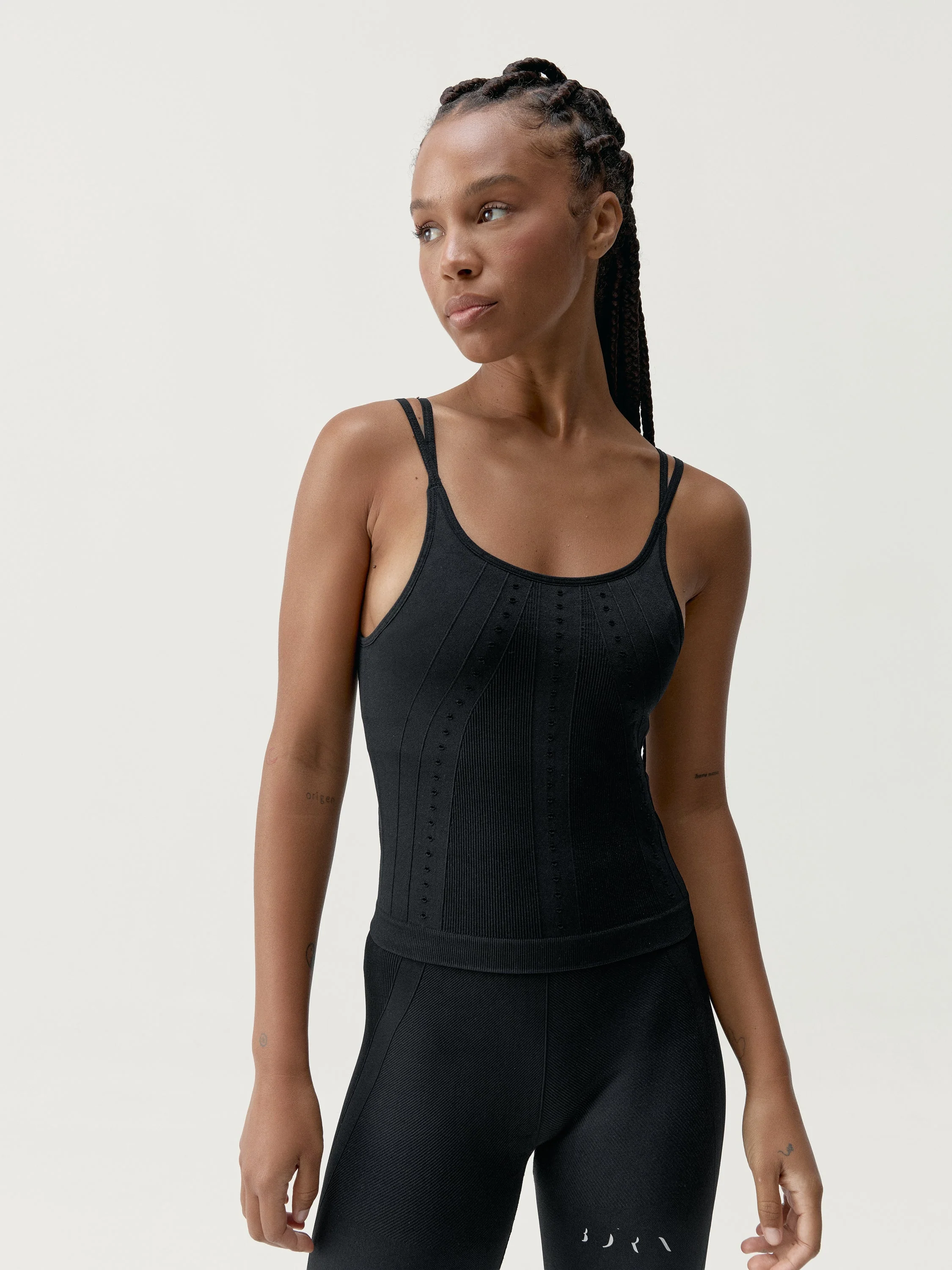 T-Shirt Cropped Shantala Noir - Femme