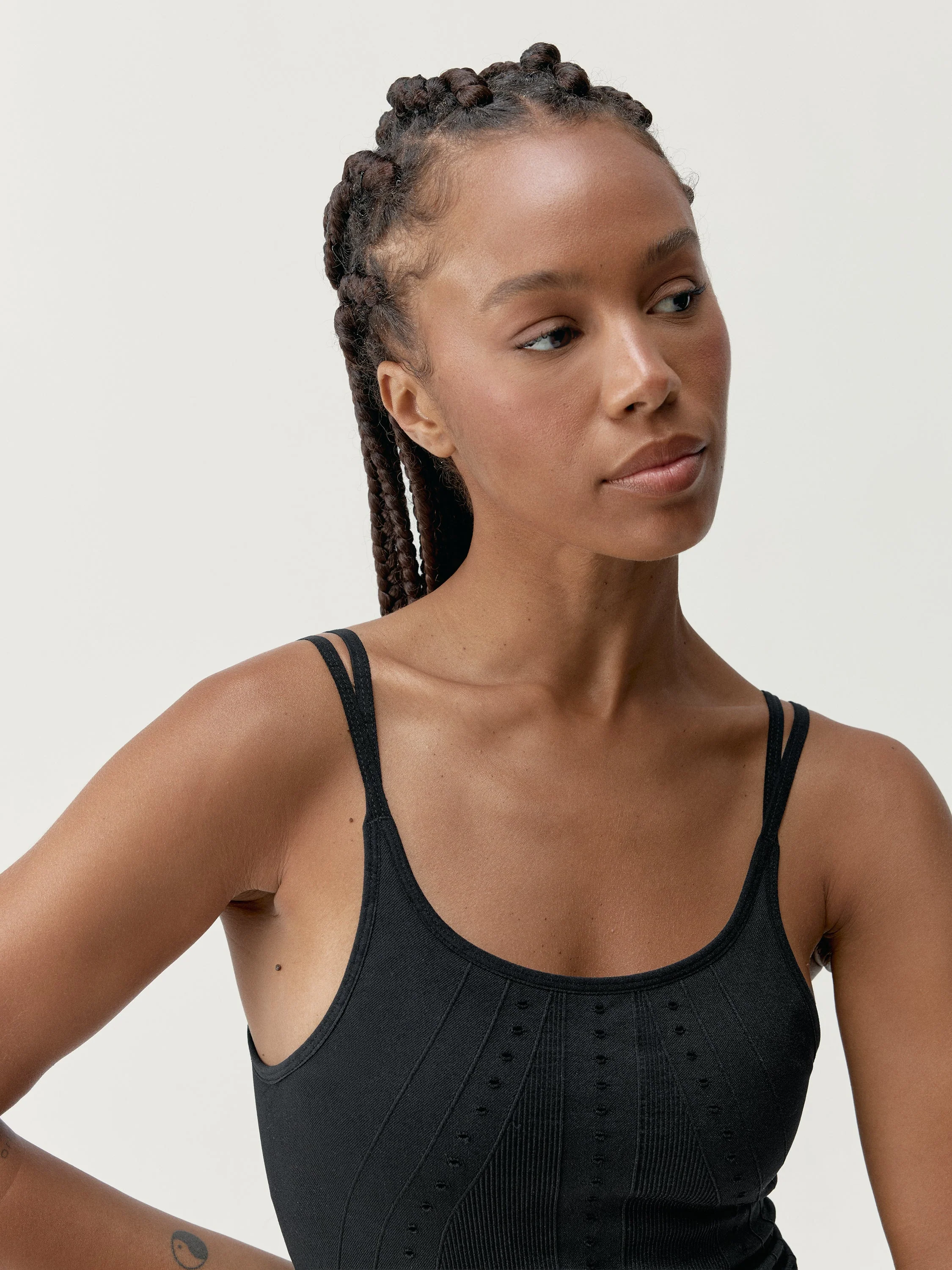 T-Shirt Cropped Shantala Noir - Femme - Image 5