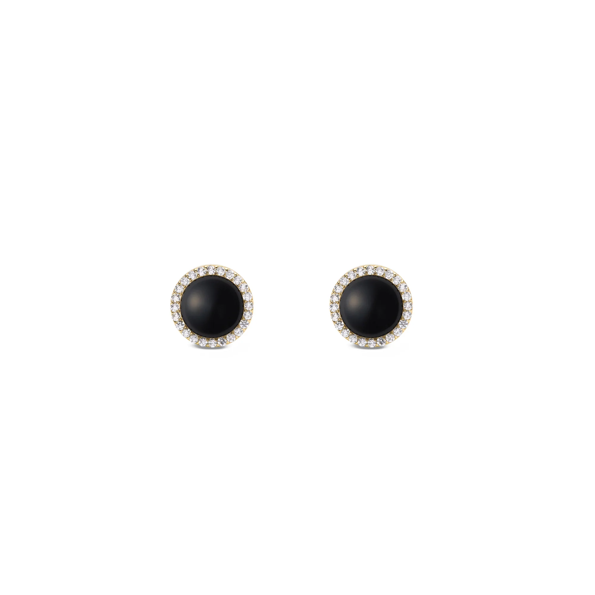 Boucles D'Oreilles Audrey Black Aga Gold - Image 2