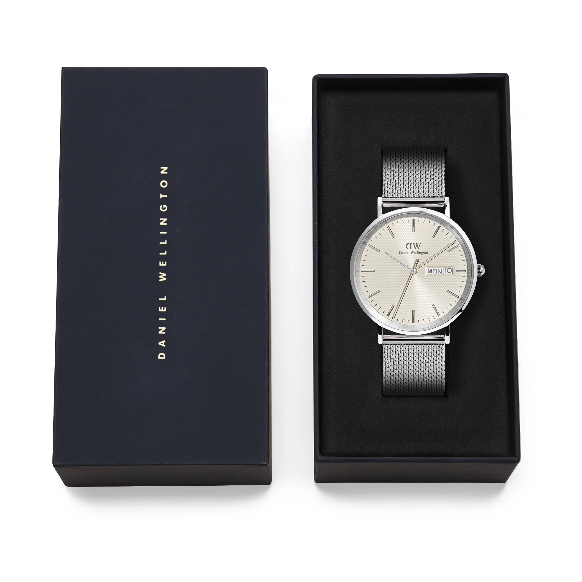 Montre Classic Day Display Sterling Champagne Silver - Image 8