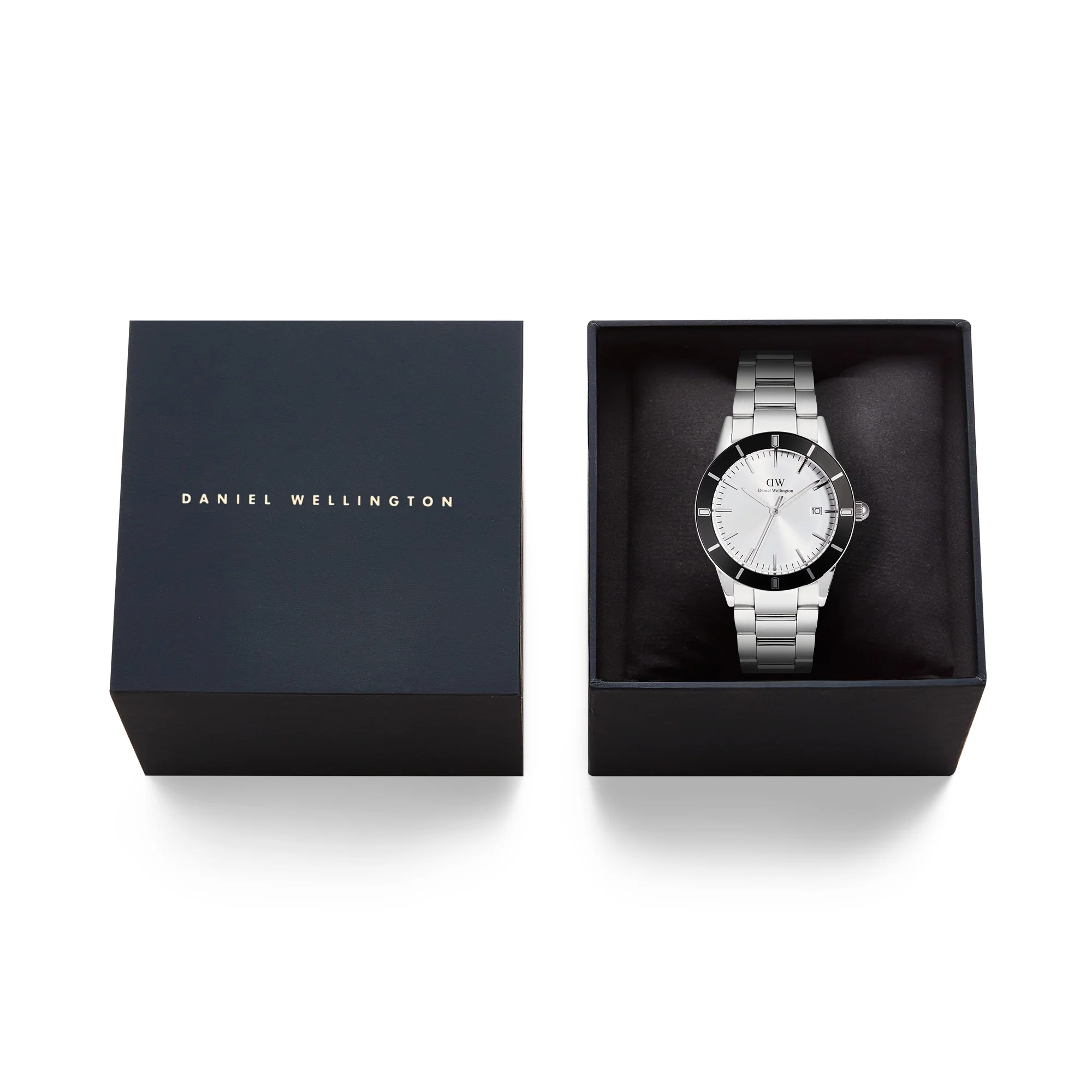 Montre Iconic Paradigma Link White Sunray Black Bezel Silver - Image 5