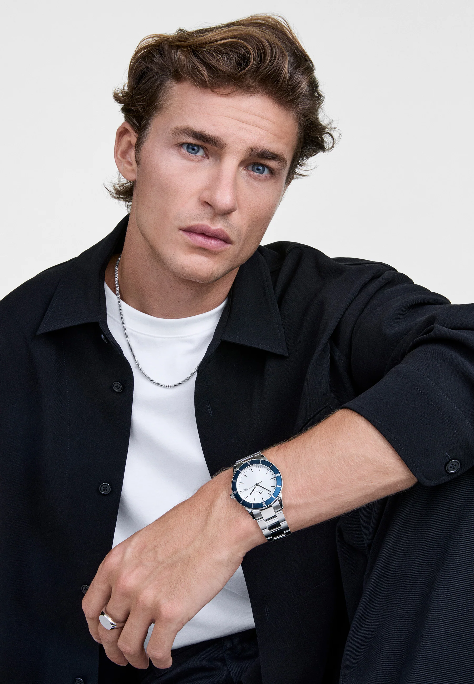 Montre Iconic Paradigma Link White Sunray Blue Bezel Silver - Image 8
