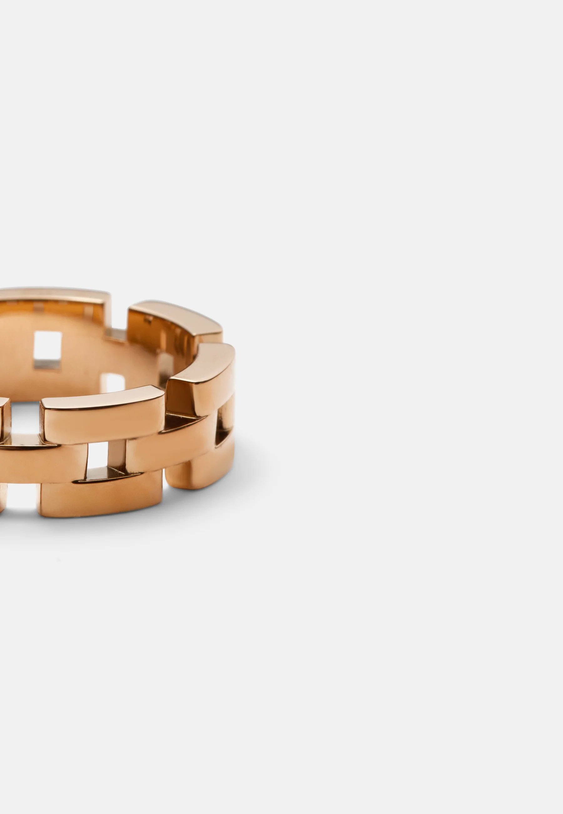 Bague Link Inspired 3 Rows Rose Gold - Image 2