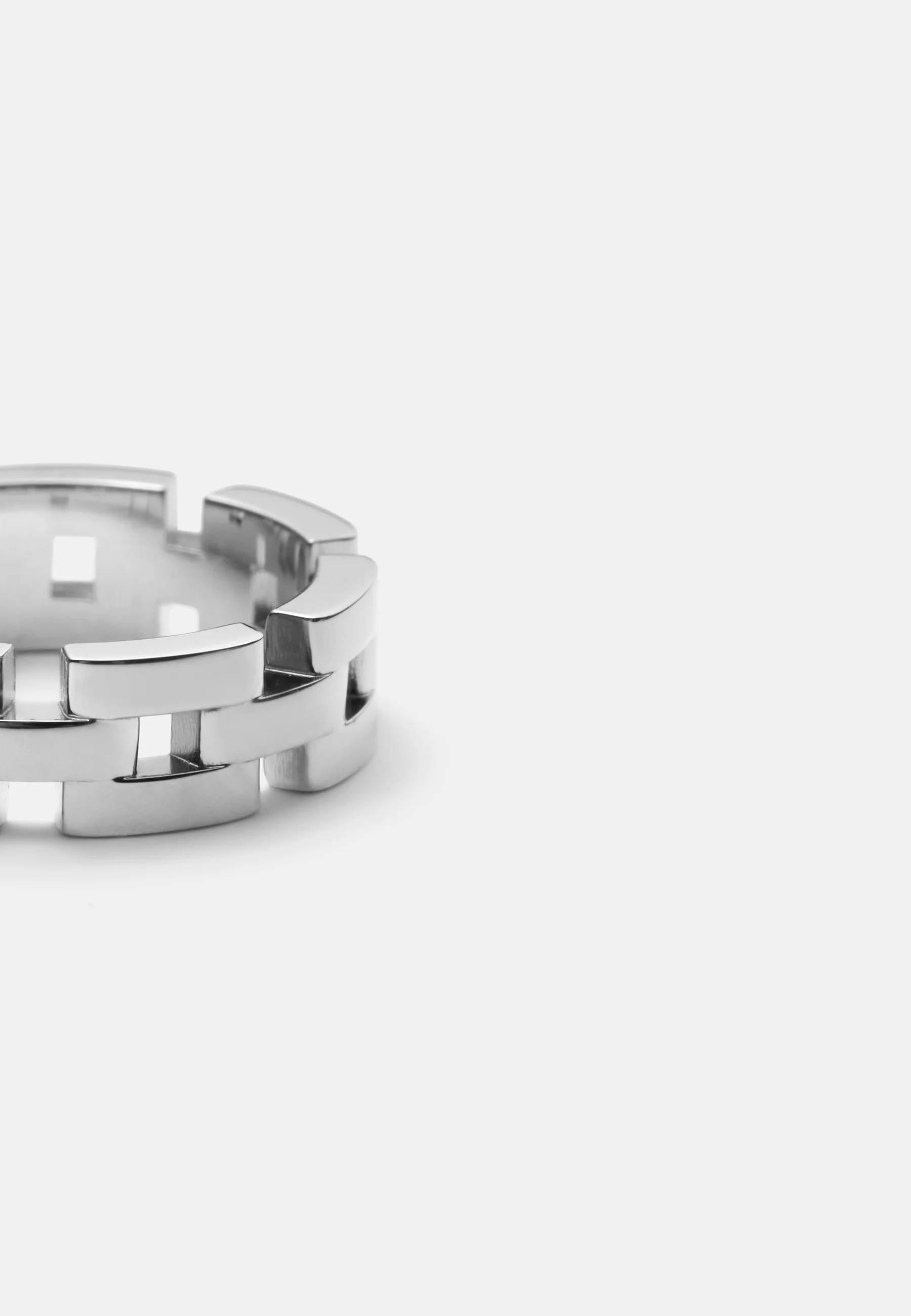 Bague Link Inspired 3 Rows Silver - Image 8
