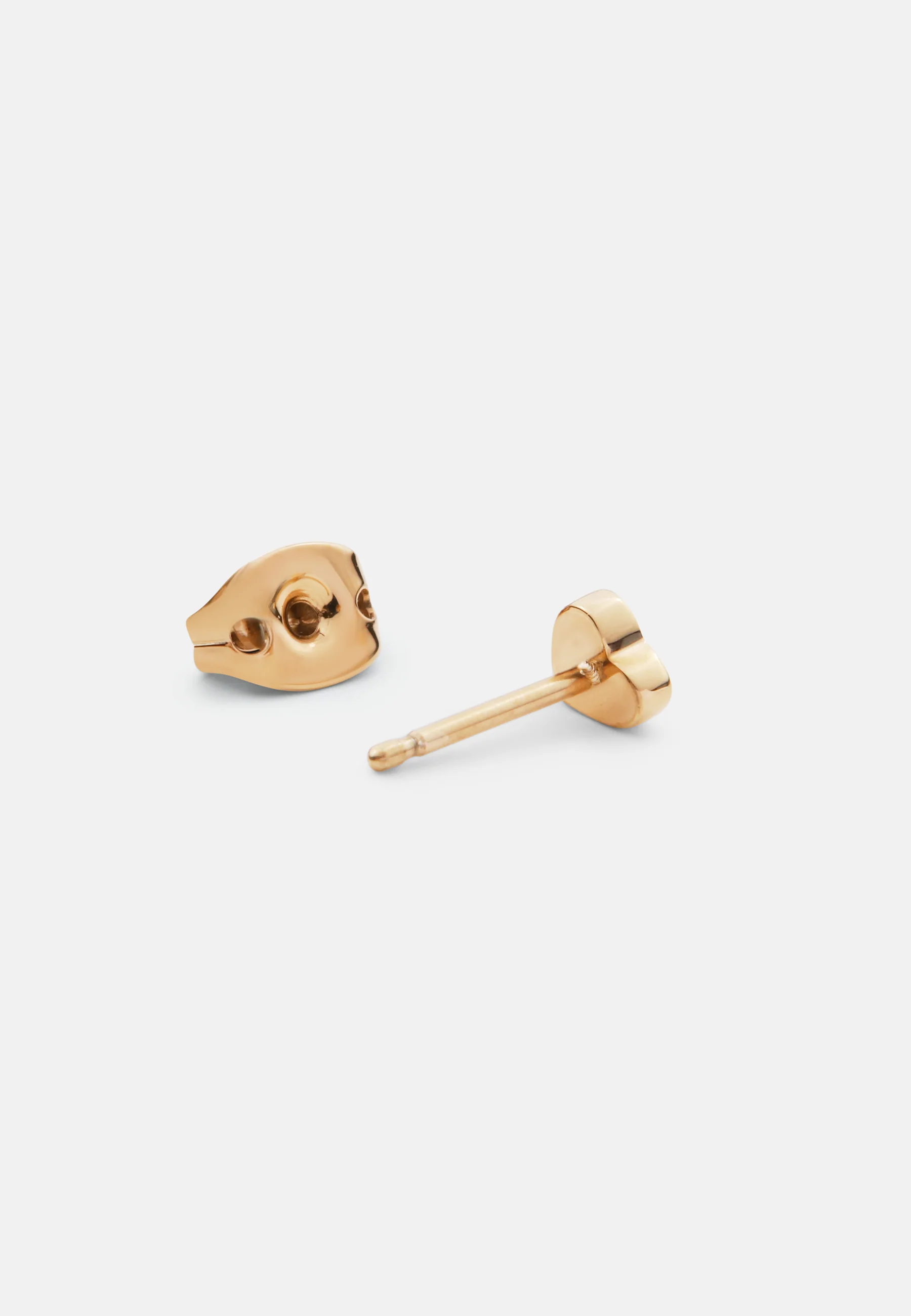 Boucle D'Oreille Micro Heart Gold - Image 4