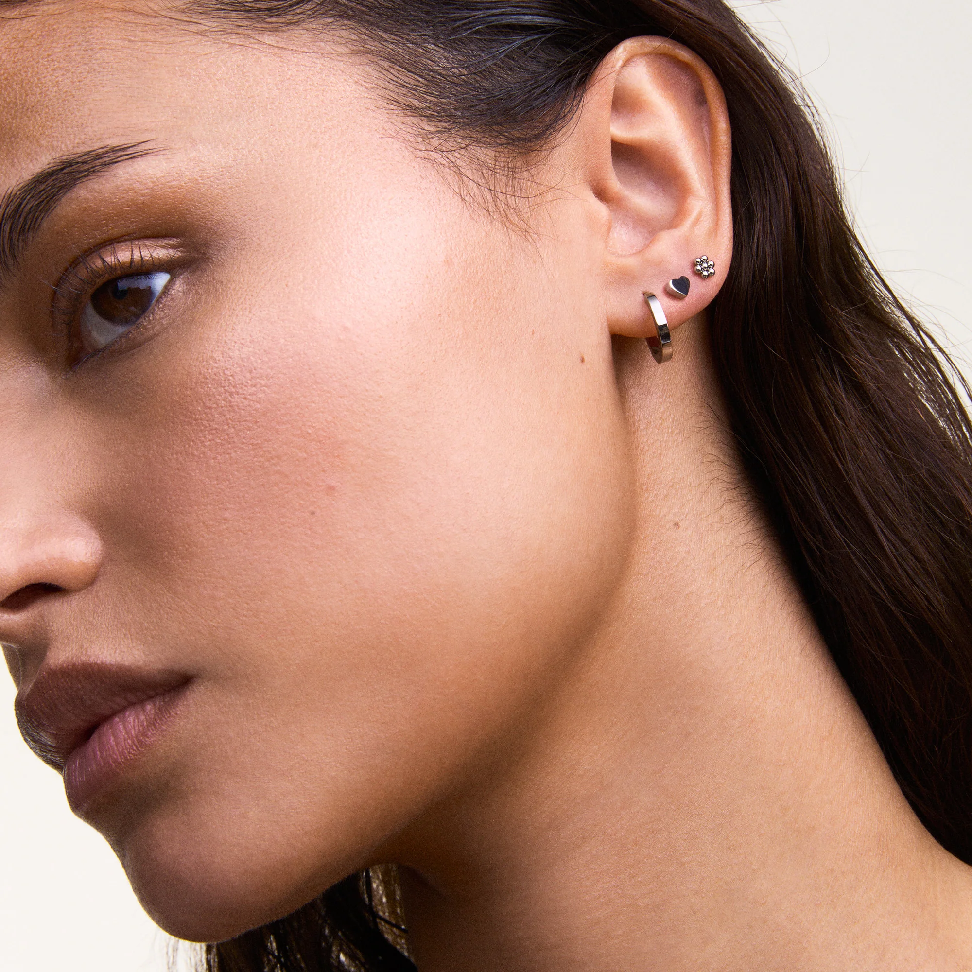 Boucle D'Oreille Micro Hoop Silver - Image 3