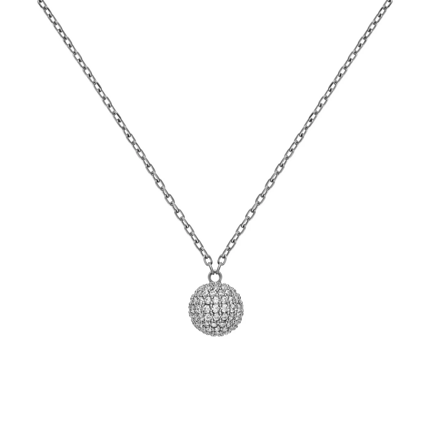 Collier Pave Crystal Pendant Silver - Image 3