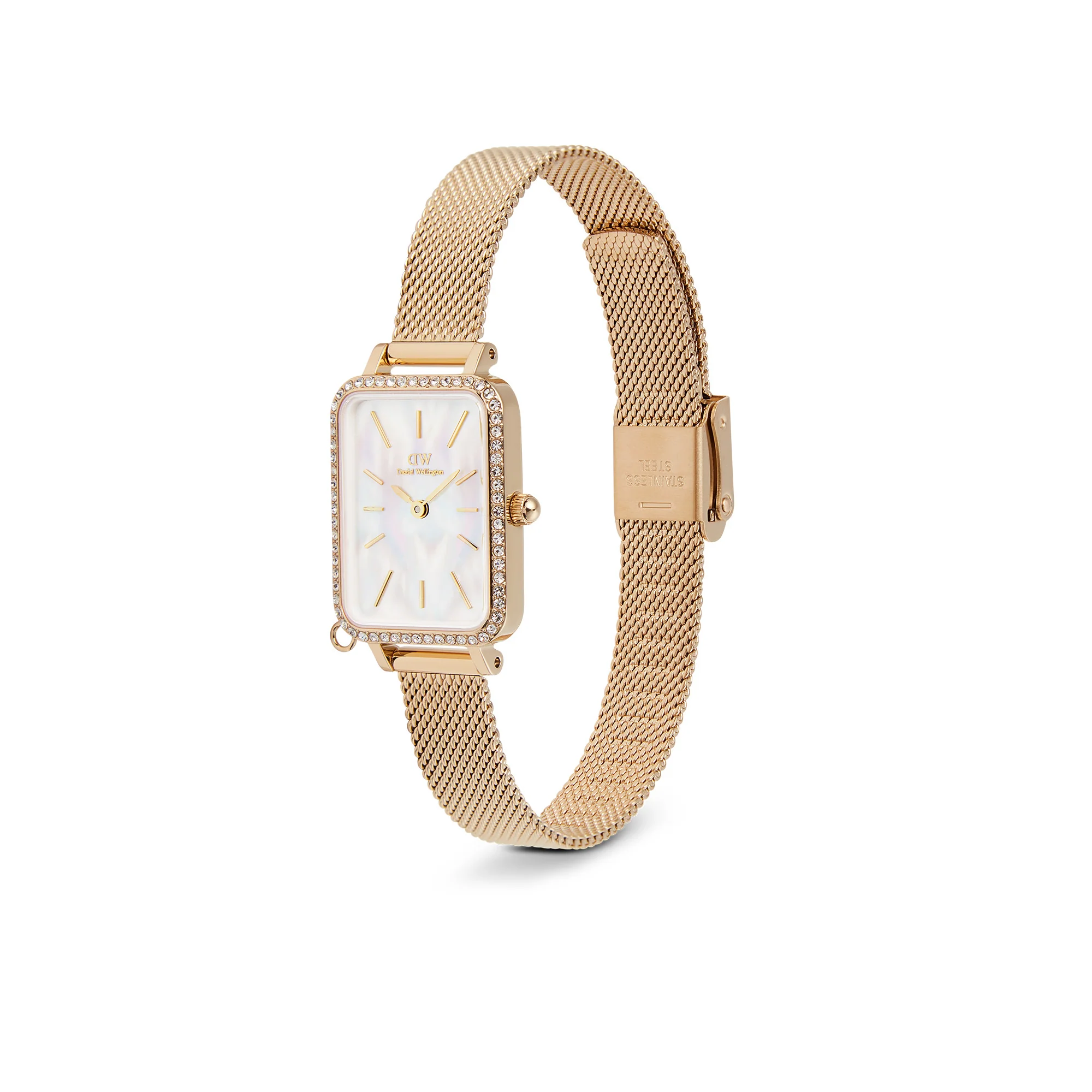 Montre Quadro Charm Bezel Evergold White Mop Gold - Image 3
