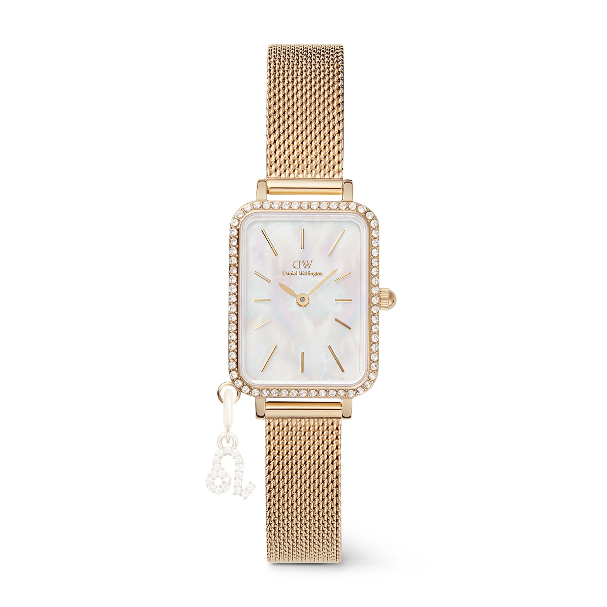 Montre Quadro Charm Bezel Evergold White Mop Gold - Image 4