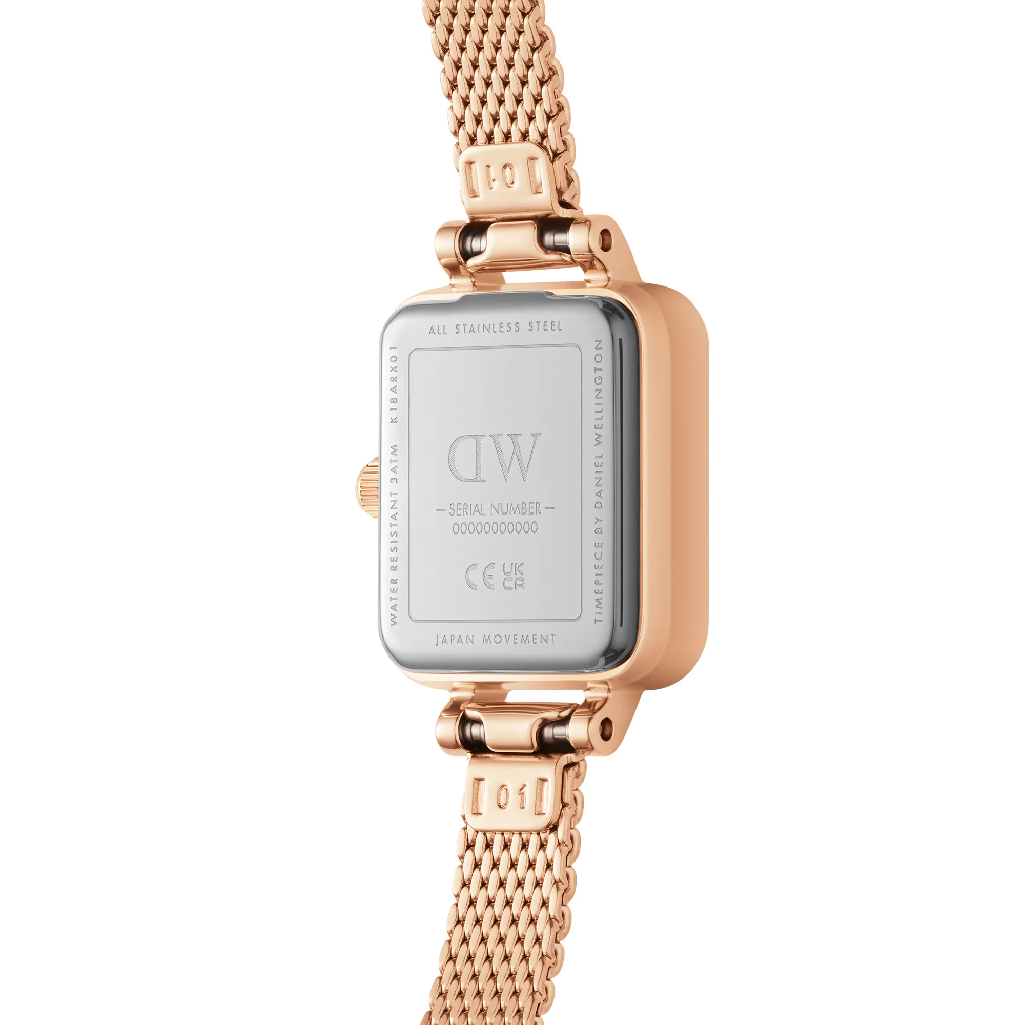 Montre Quadro Mini Bezel Lumine Melrose White Rose Gold - Image 5