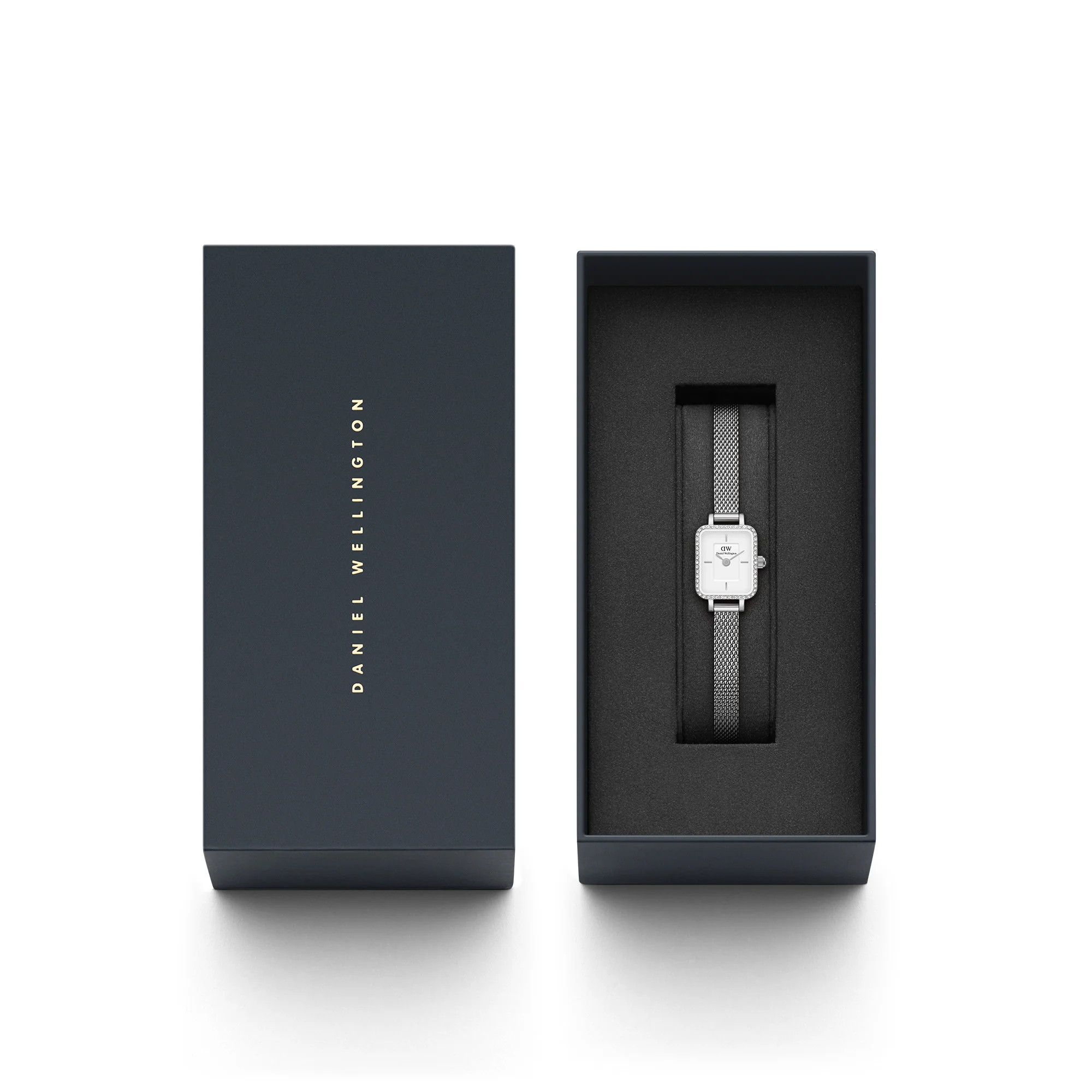 Montre Quadro Mini Bezel Lumine Sterling White Silver - Image 4