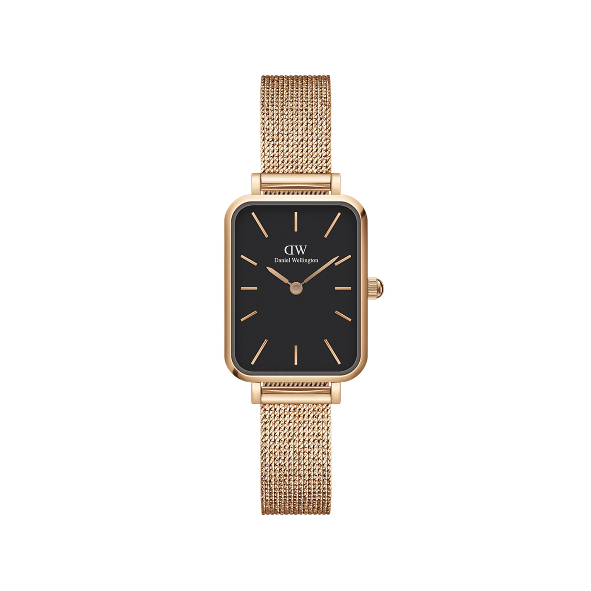 Montre Quadro Pressed Melrose Black Rose Gold