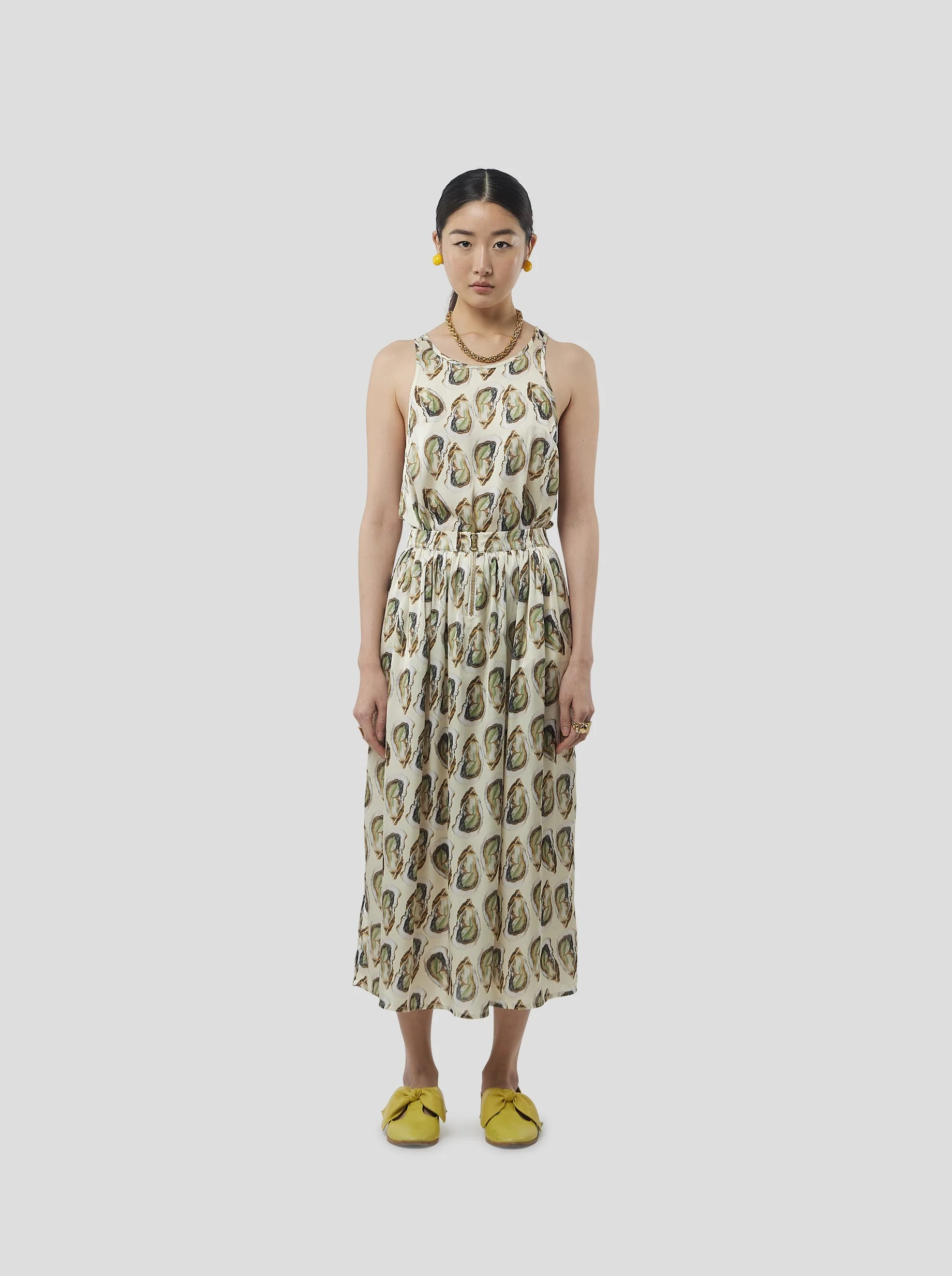 Deva Top in Lustruous Oyster print - Image 2
