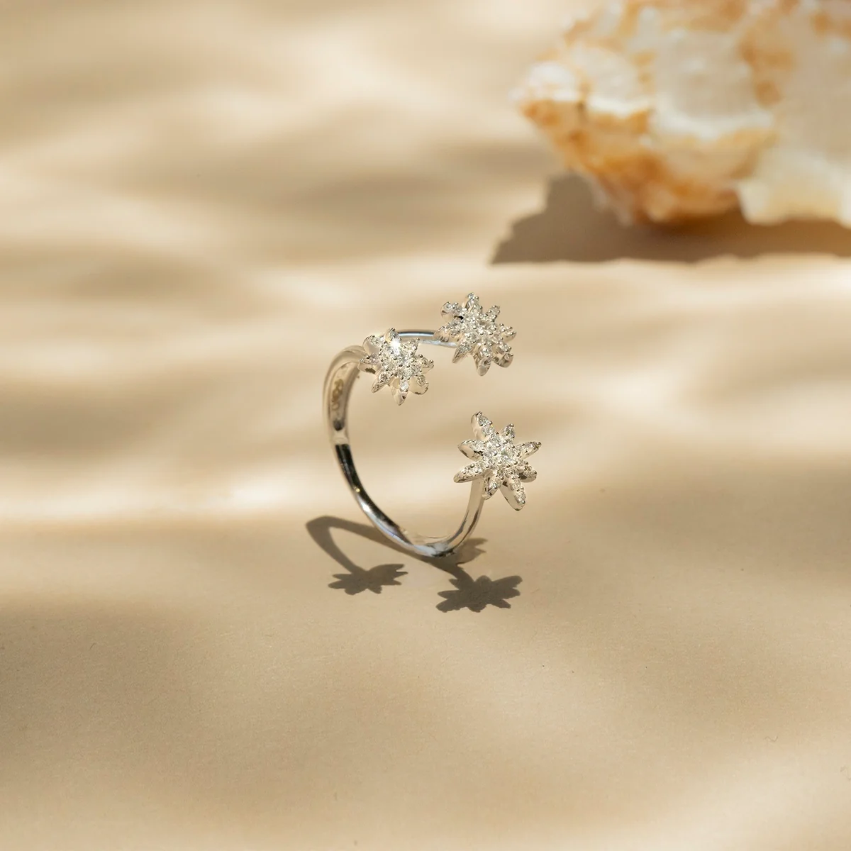 Bague "Bouquet Glacé" D0,20/55 - Or Blanc - Image 2