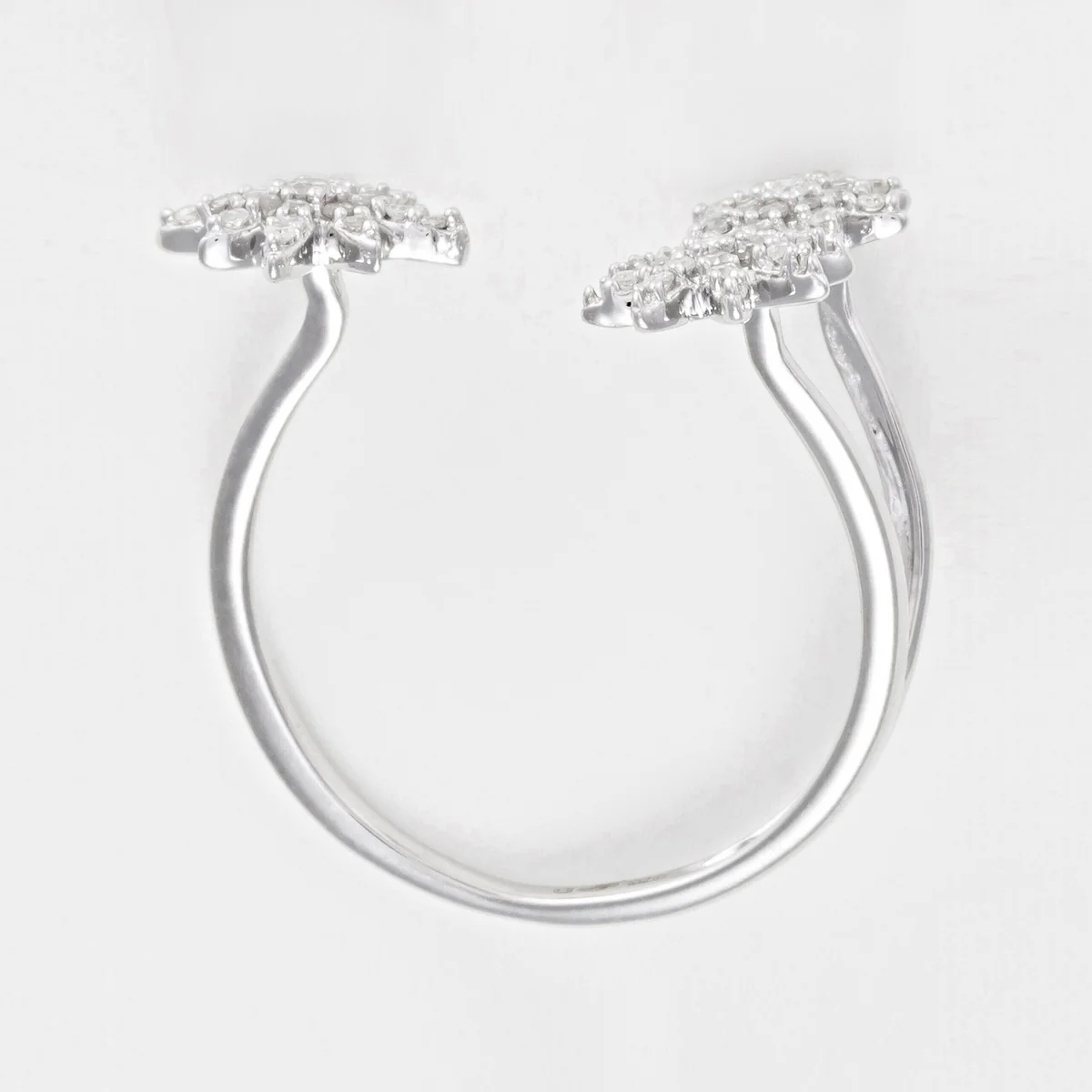 Bague "Bouquet Glacé" D0,20/55 - Or Blanc - Image 6